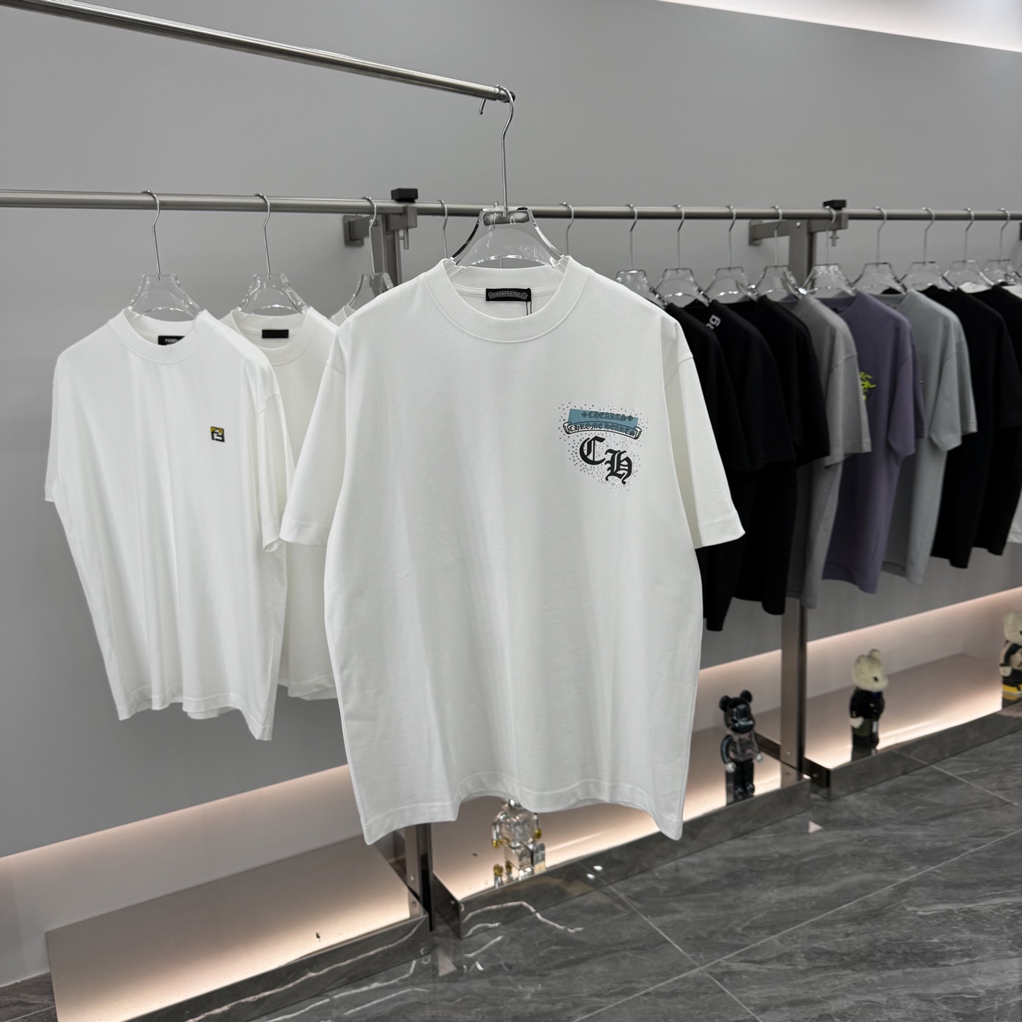 Chrome Hearts 2025 Fall/Winter Rhinestone Print Short Sleeve Tee