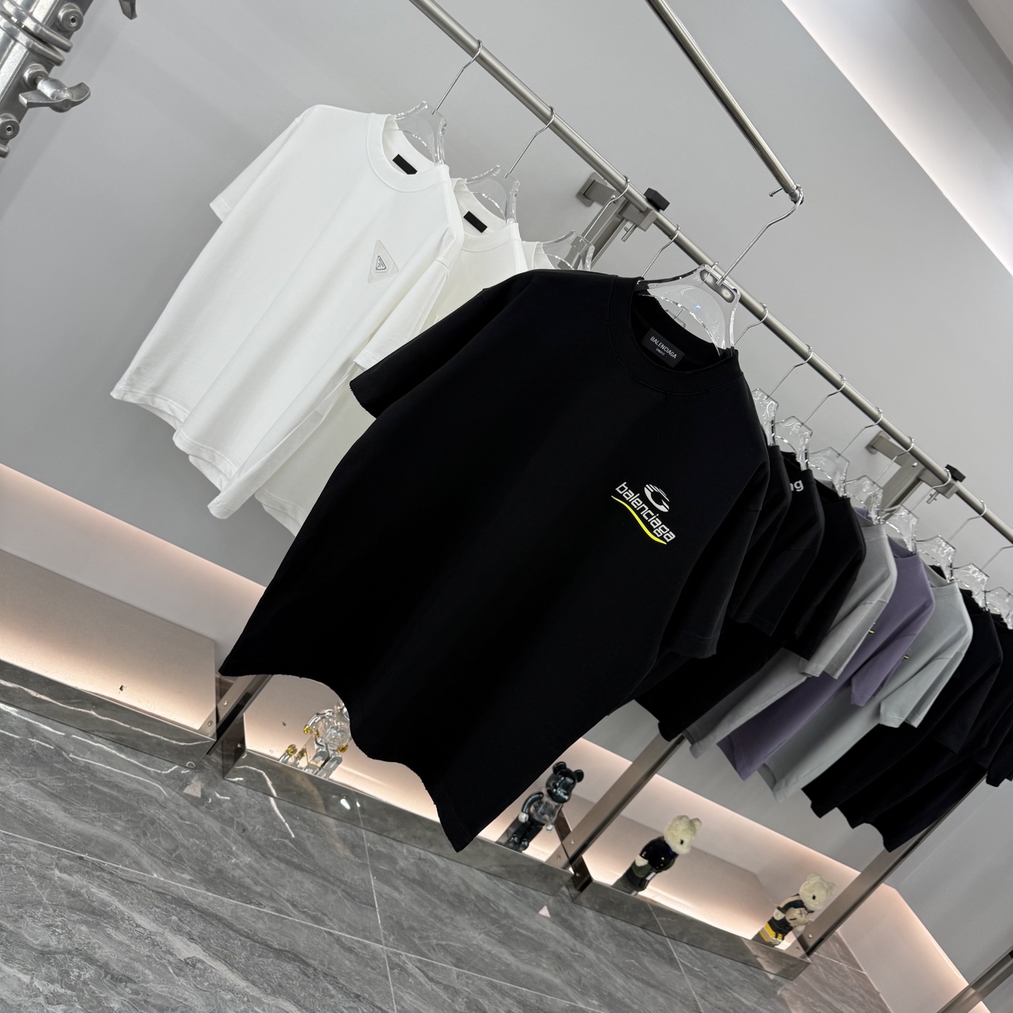 Balenciaga 2025 FW Washed Black Cotton Tee with Logo - Unisex 3 i1759031522701 739 0 1