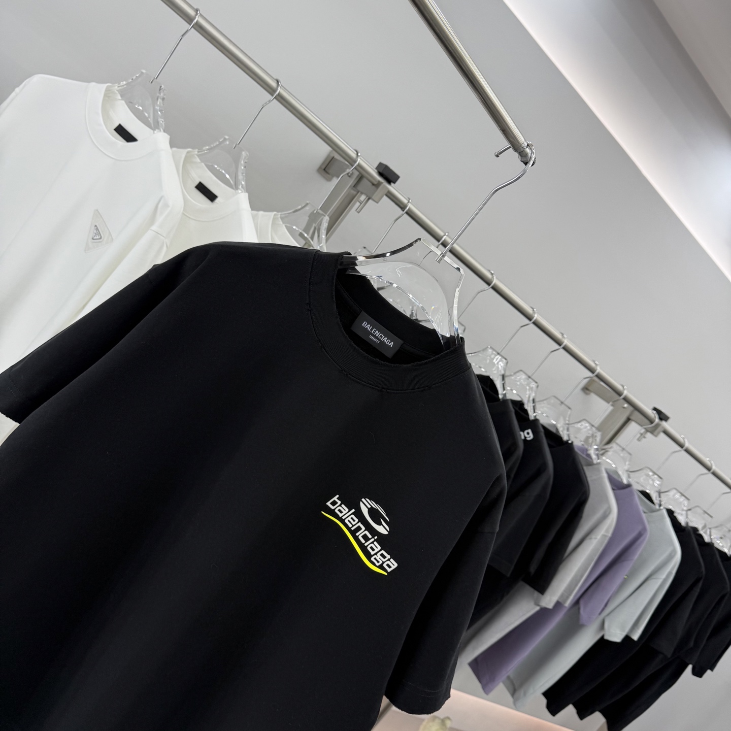 Balenciaga 2025 FW Washed Black Cotton Tee with Logo - Unisex 4 i1759031522701 9409 0 2