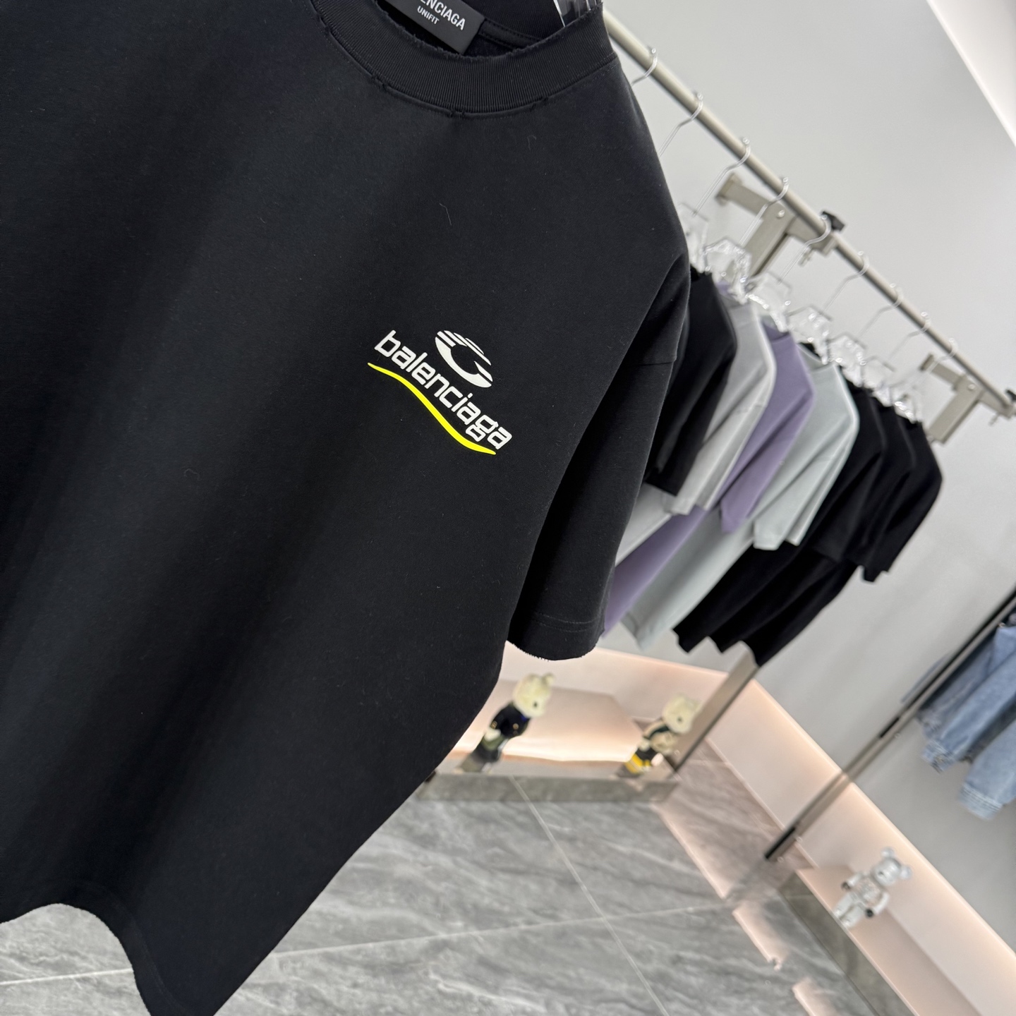 Balenciaga 2025 FW Washed Black Cotton Tee with Logo - Unisex 6 i1759031523949 9664 0 4