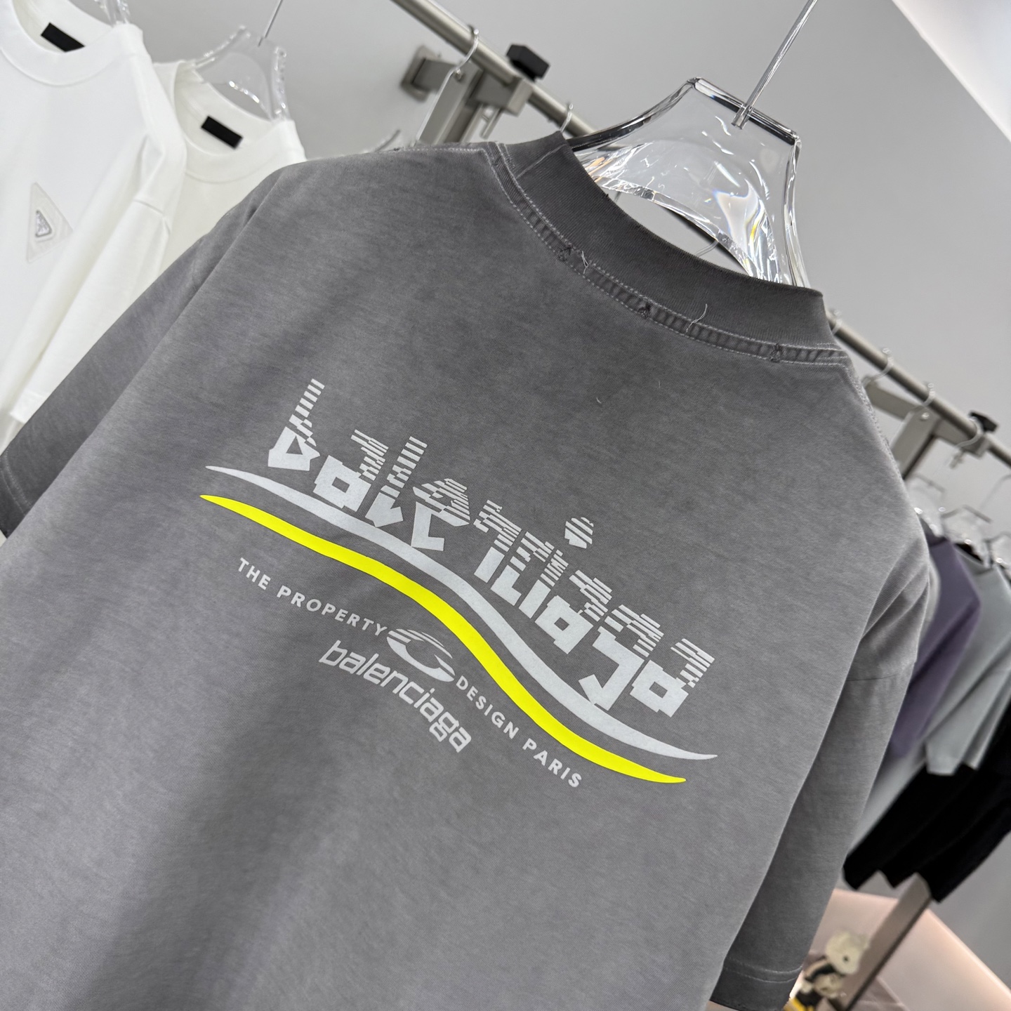 Balenciaga 2025FW Paris Logo Print Oversized Cotton T-Shirt Unisex 9 i1759032004894 7961 0 7