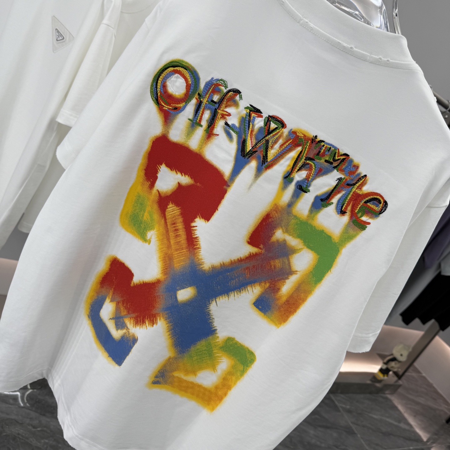 Off-White Men's Multicolor Graphic Print Short Sleeve Casual T-Shirt 9 i1759032862172 9567 0 7