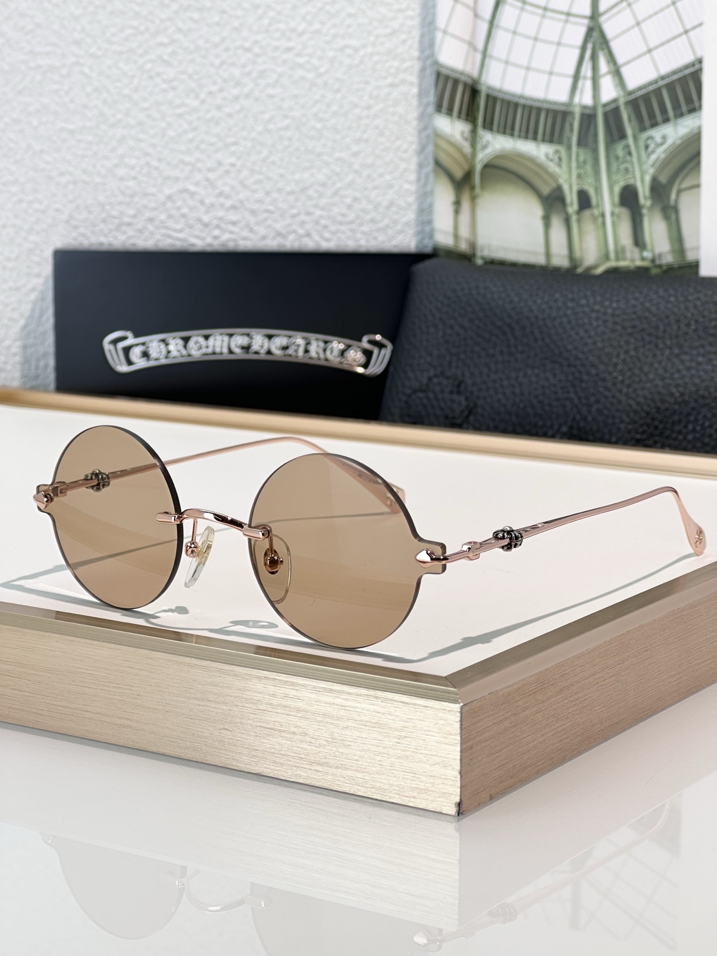 Chrome Hearts CH5712 Round Blue Lens Sunglasses - 50mm Eye Size 4 i1737459641152 6483 0 3