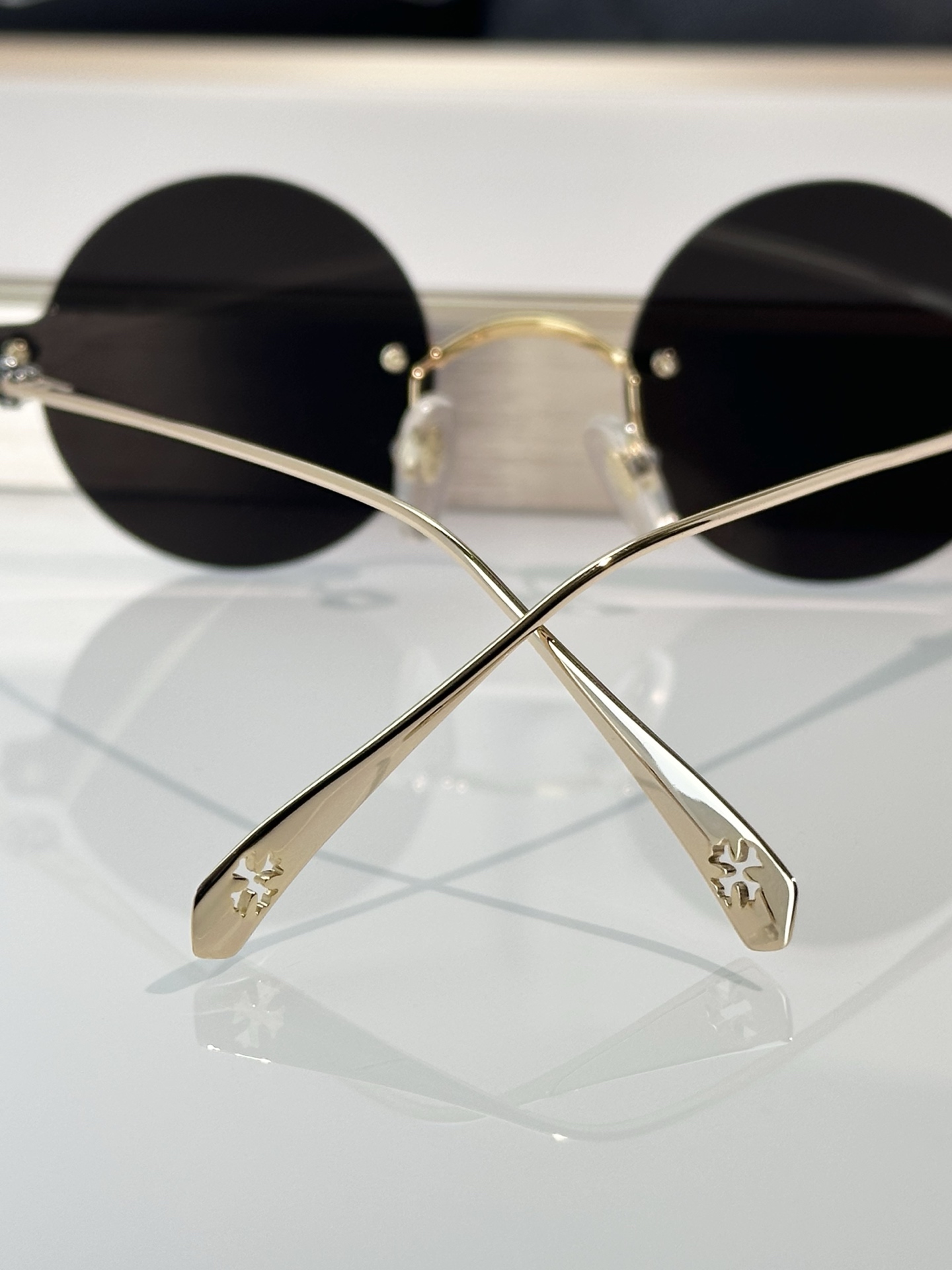 Chrome Hearts CH5712 Round Blue Lens Sunglasses - 50mm Eye Size 9 i1737459641759 2202 0 8