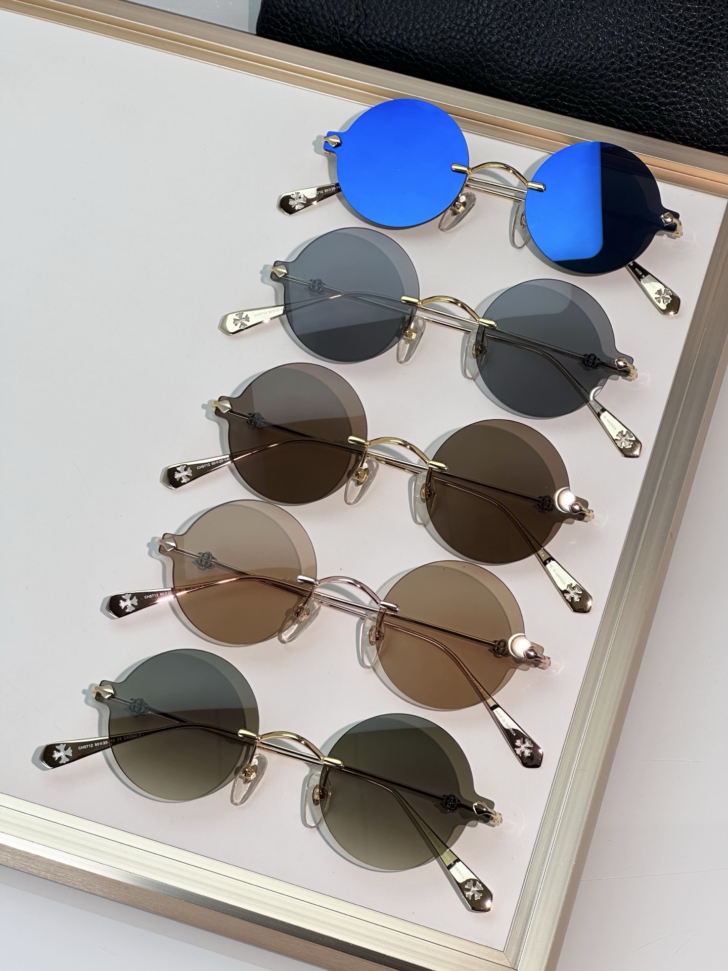 Chrome Hearts CH5712 Round Sunglasses - Stylish Shades with Unique Accents 1 i1737459659674 2216 0 0