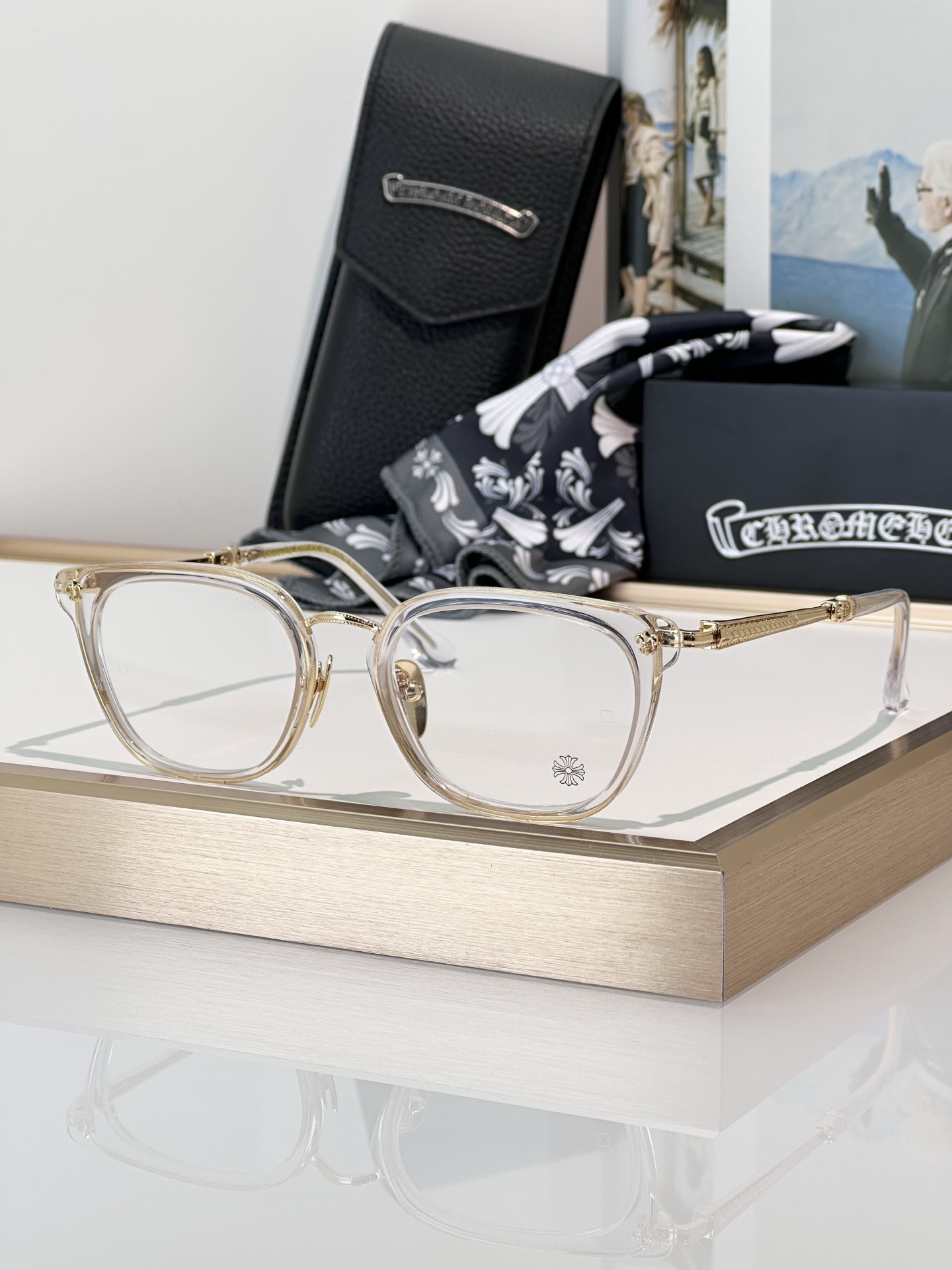 Chrome Hearts Strapadictome Eyeglasses | Black & Tortoise Frame - 51mm 6 i1746266350768 3510 0 4