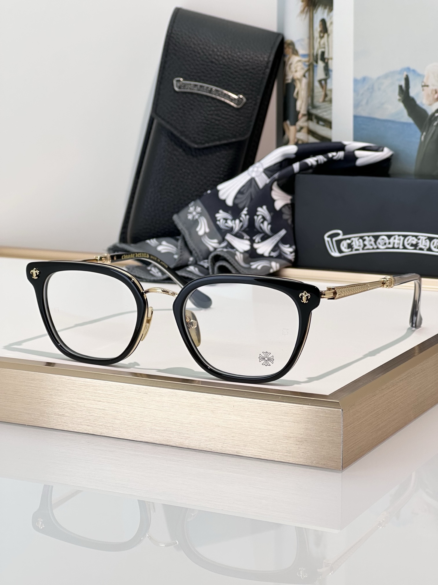 Chrome Hearts Strapadictome Eyeglasses | Black & Tortoise Frame - 51mm 4 i1746266352423 3700 0 2