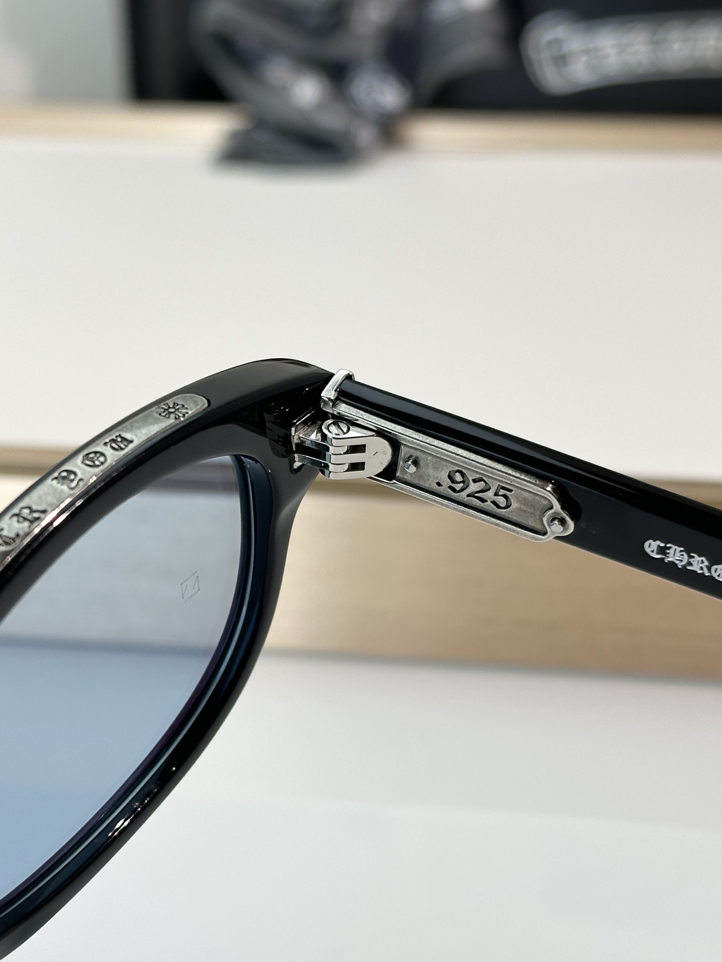 Chrome Hearts LOWRIDER Sunglasses | Black Frame, Blue Lens | 5219-150 7 i1746863937769 777 0 6