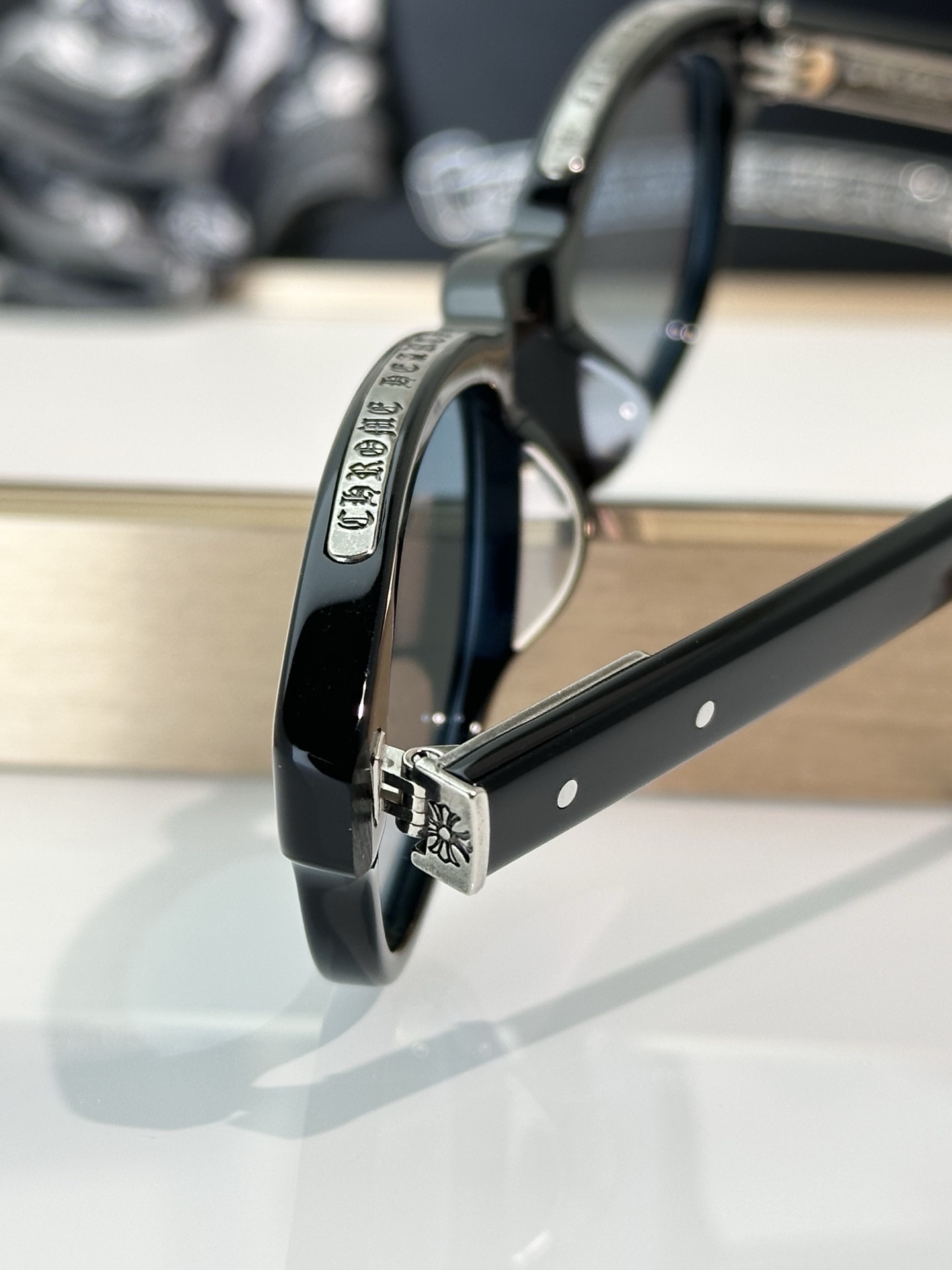 Chrome Hearts LOWRIDER Sunglasses | Black Frame, Blue Lens | 5219-150 6 i1746863937911 196 0 5