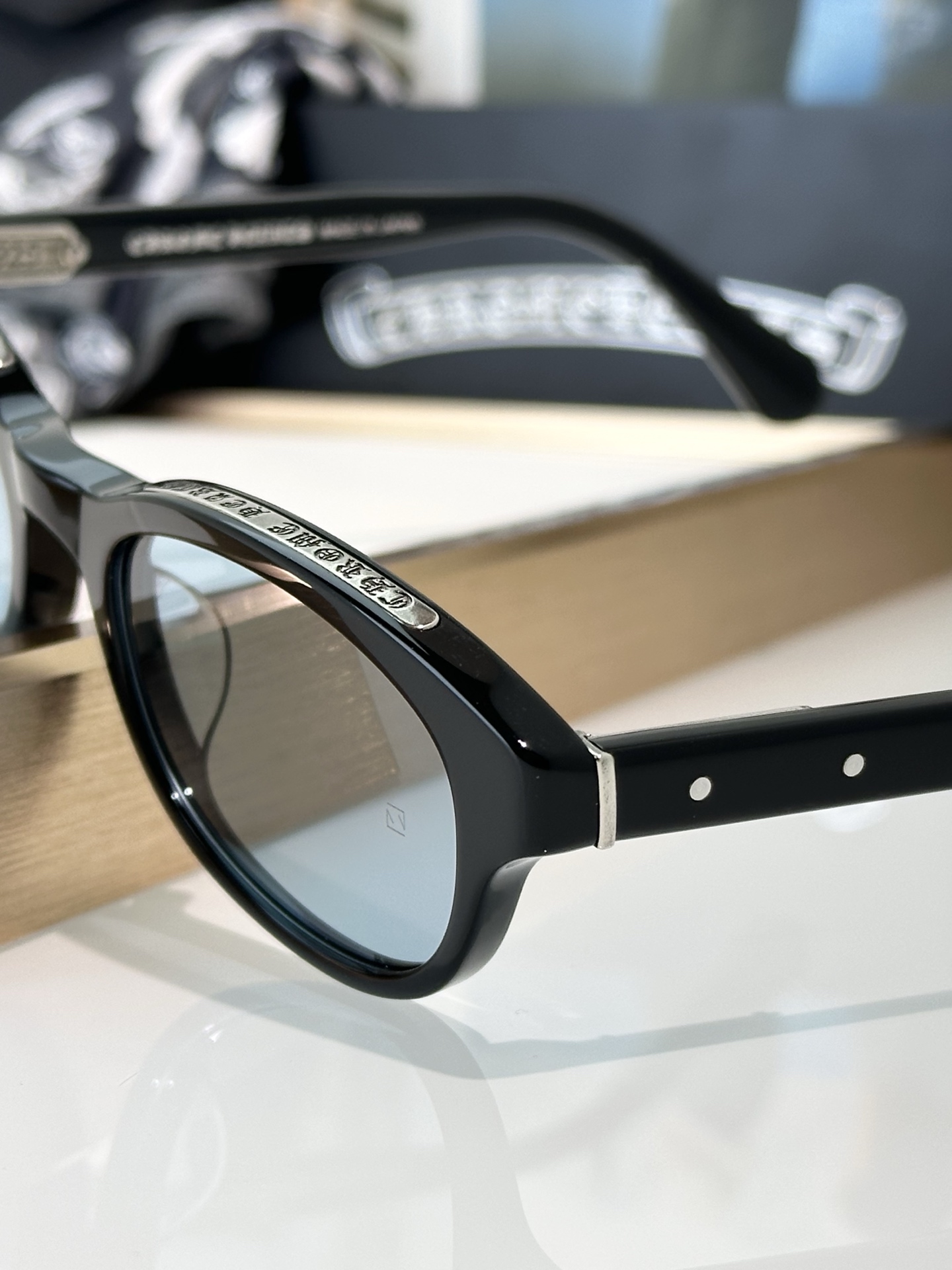 Chrome Hearts LOWRIDER Sunglasses | Black Frame, Blue Lens | 5219-150 5 i1746863938227 960 0 4