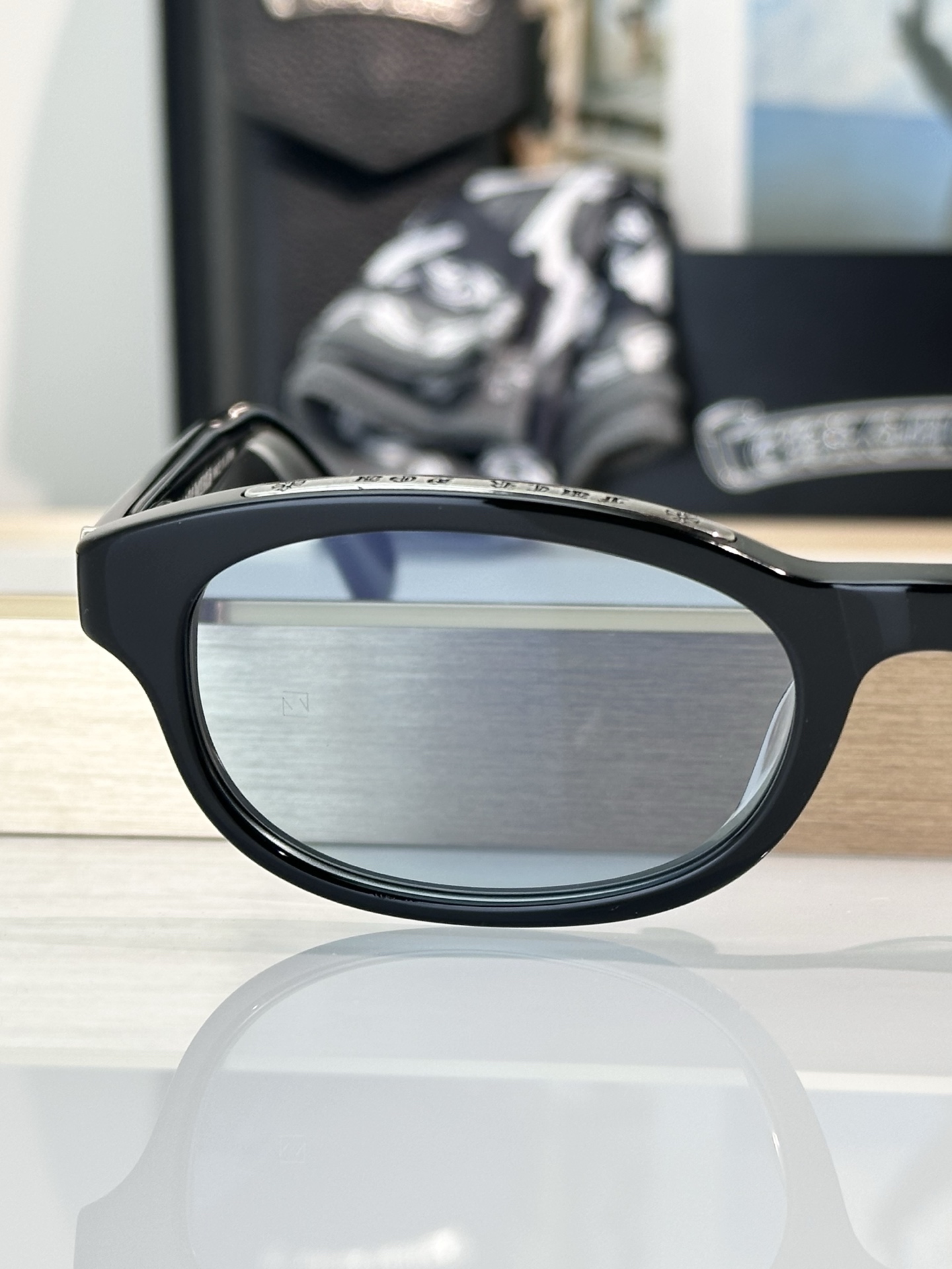 Chrome Hearts LOWRIDER Sunglasses | Black Frame, Blue Lens | 5219-150 4 i1746863938332 8577 0 3