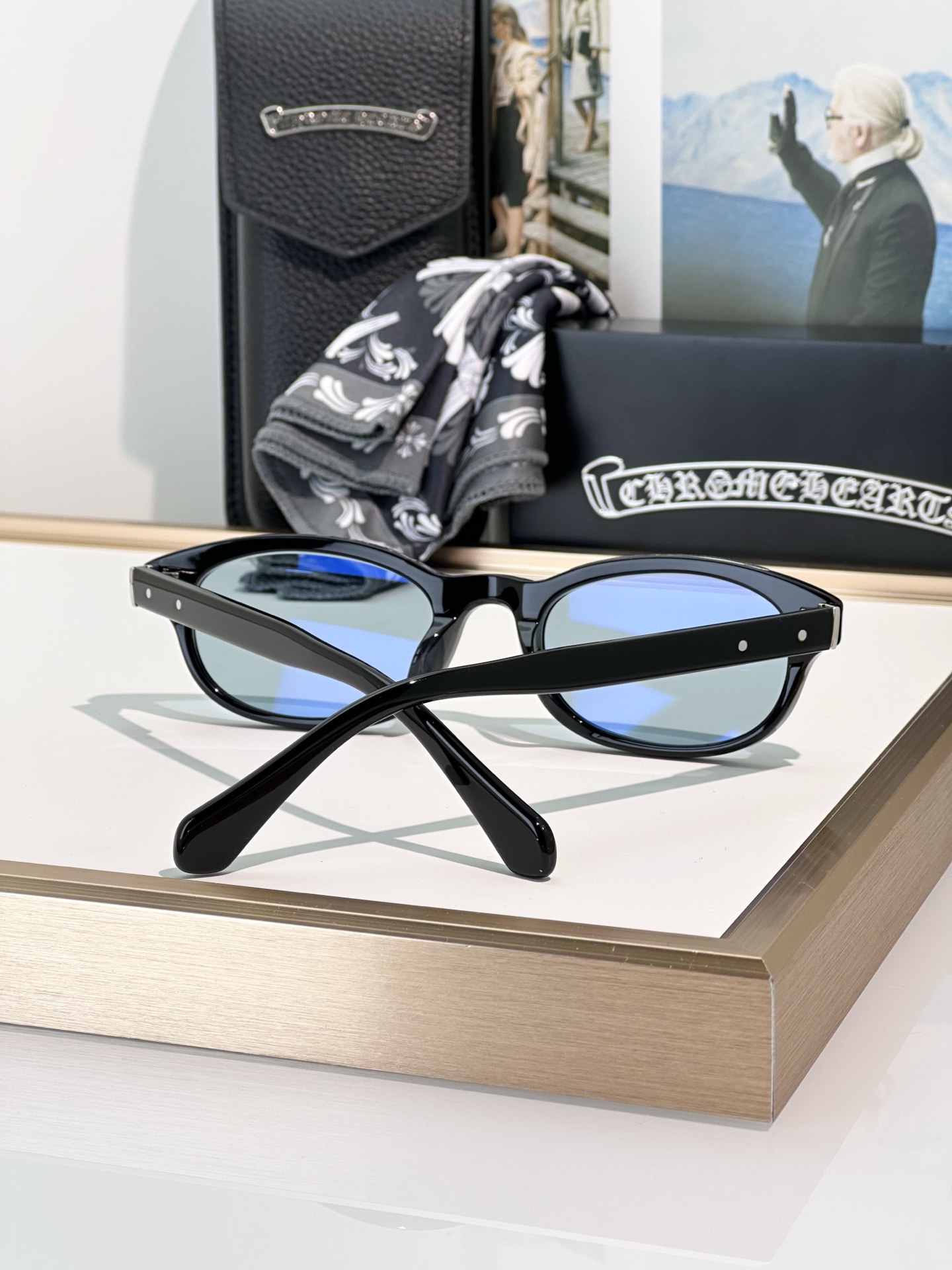 Chrome Hearts LOWRIDER Sunglasses | Black Frame, Blue Lens | 5219-150 3 i1746863939239 6167 0 2