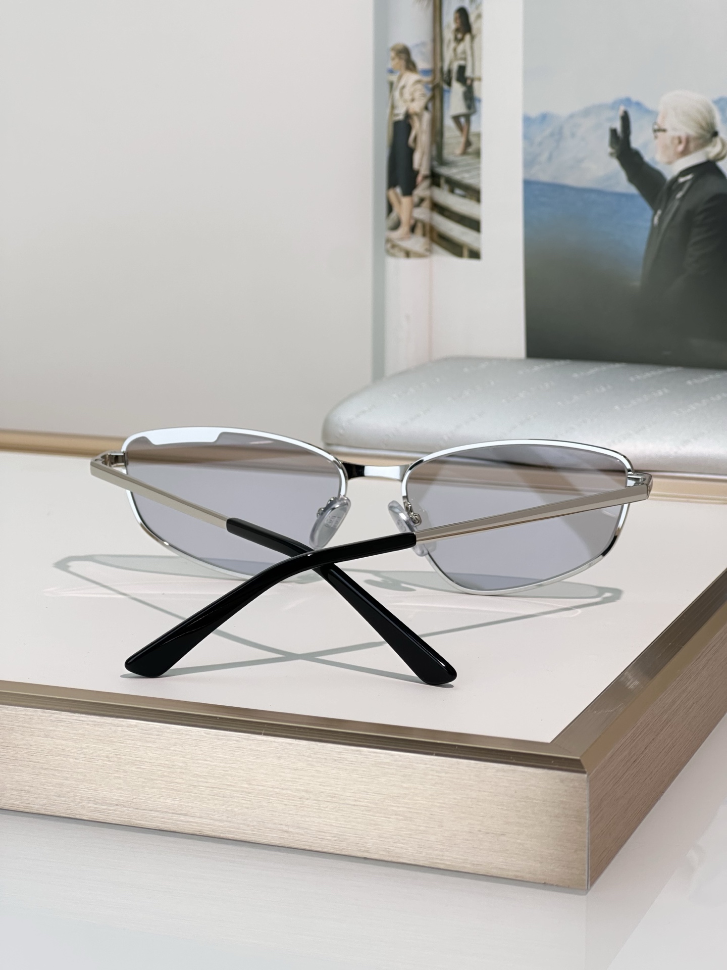 Balenciaga BB0277S Silver Frame Grey Lens Cat Eye Women's Sunglasses 60mm 3 i1749191486075 9776 0 2