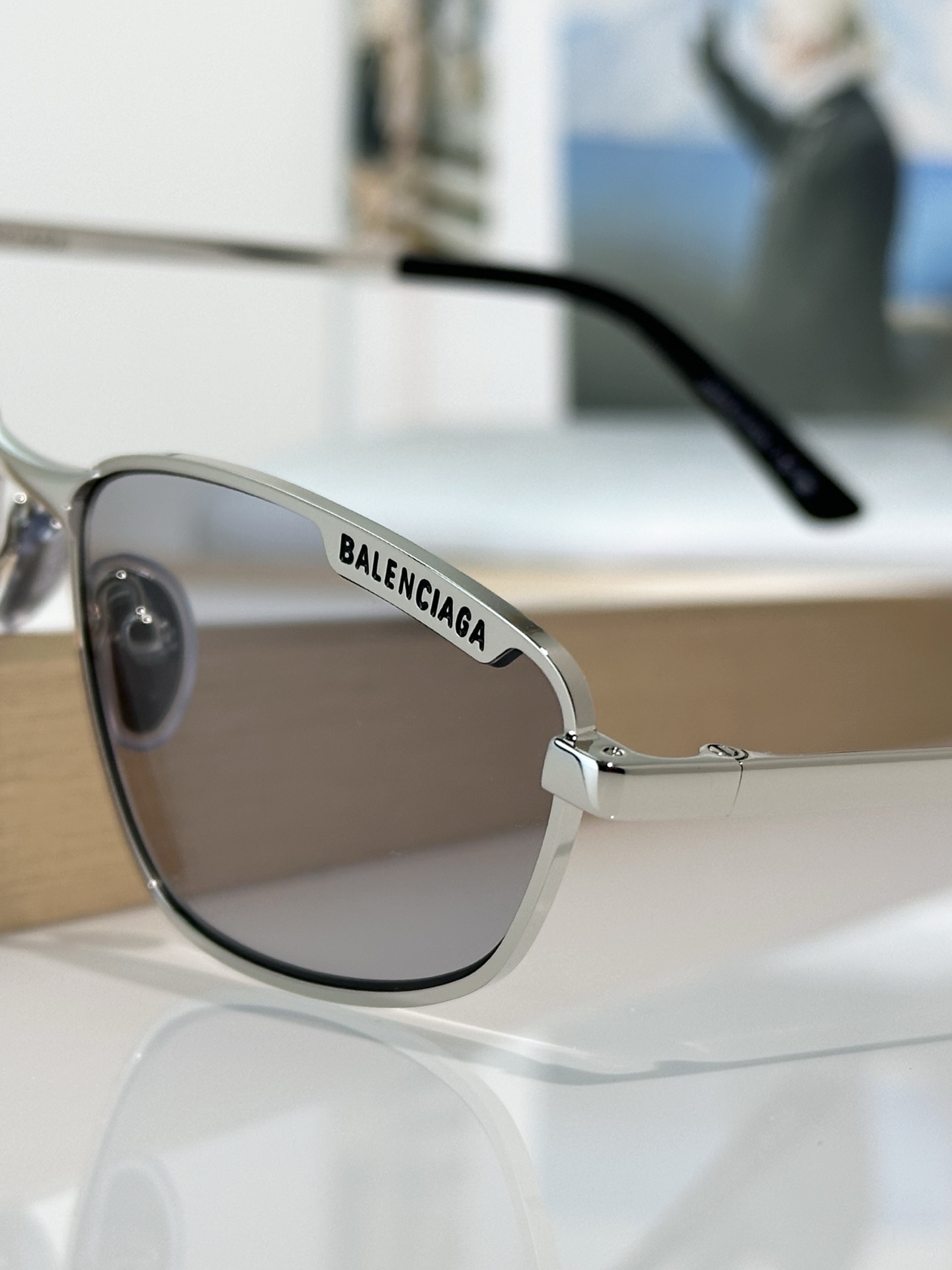 Balenciaga BB0277S Silver Frame Grey Lens Cat Eye Women's Sunglasses 60mm 5 i1749191486275 6684 0 4