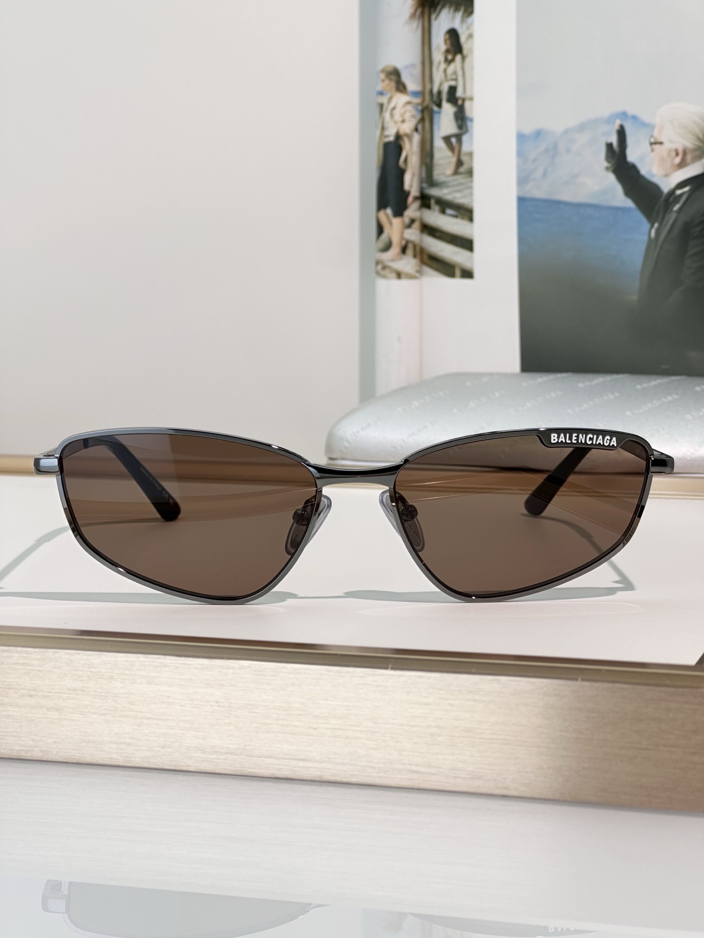 Balenciaga BB0277S Silver Frame Grey Lens Sunglasses | 60mm 8 i1749191496094 3262 0 7