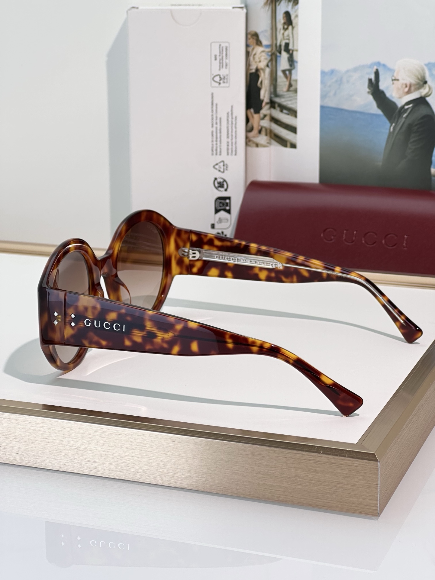 Gucci Oversized Round Sunglasses, Mod 2014S, 55mm Lens Diameter, Stylish Shades 10 i1751356842855 4681 0 7