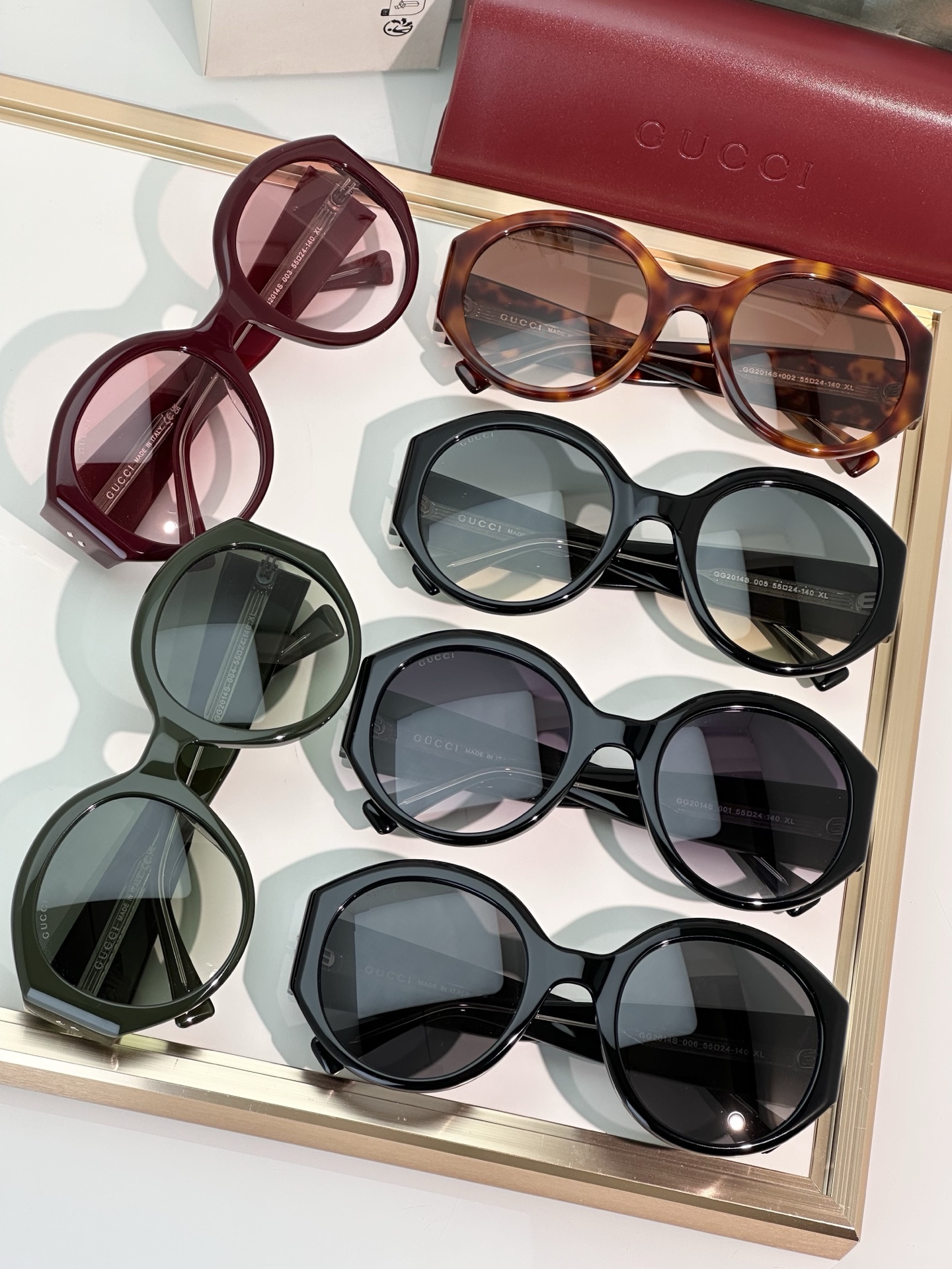 Gucci Oversized Round Sunglasses, Mod 2014S, 55mm Lens Diameter, Stylish Shades 2 i1751356866964 9095 0 0