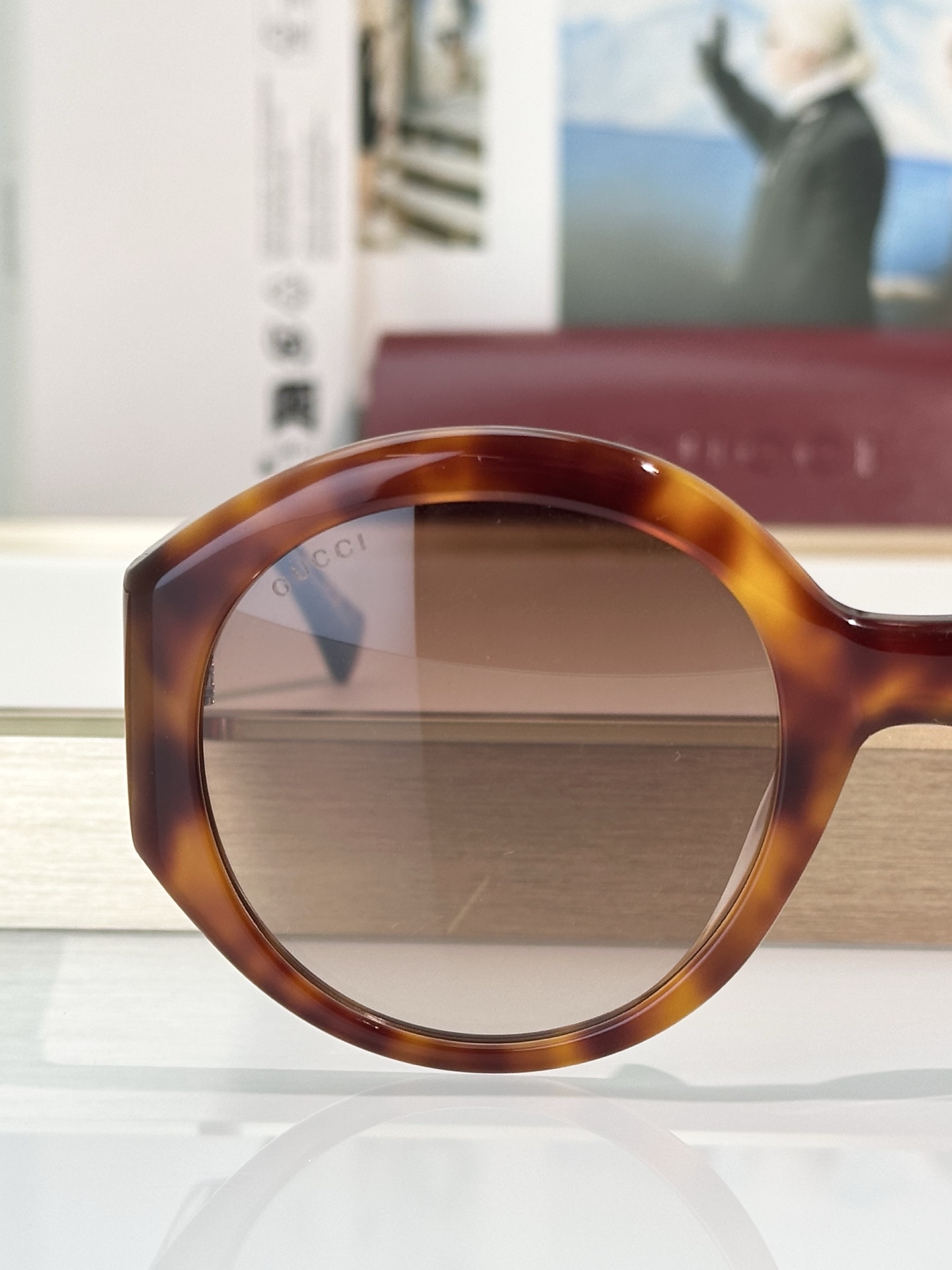 Gucci Oversized Round Sunglasses, Mod 2014S, 55mm Lens Diameter, Stylish Shades 4 i1751356867702 7160 0 2