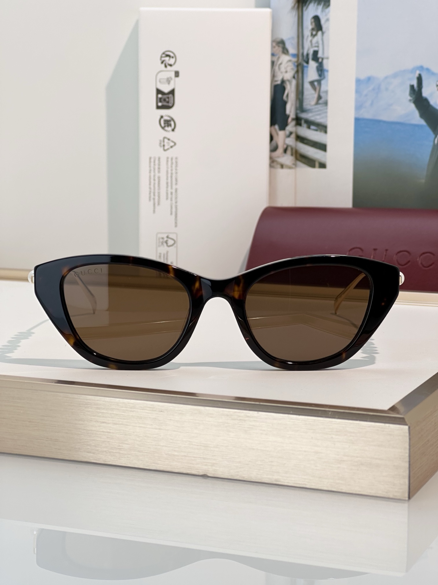 GUCCI珍珠墨镜\nMod：GG1968S\nSize：50口19-140