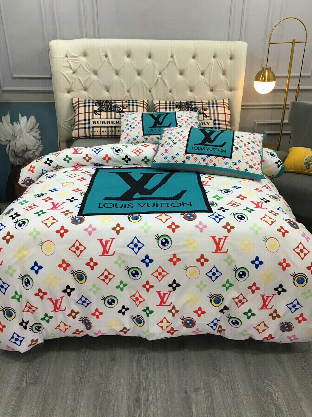 Luxury Cotton Bedding Set with Designer Inspired Prints - 4 Piece Set