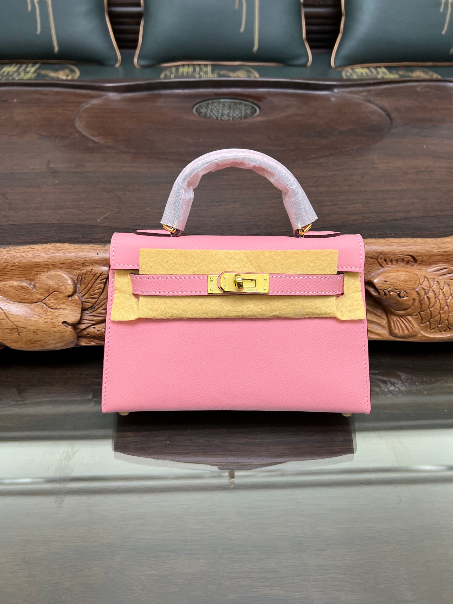 Hermes Kelly 7 estrelas
 Bolsas Sacos de corpo cruzado & Ombro Rosa Hardware Prata Epsom Mini