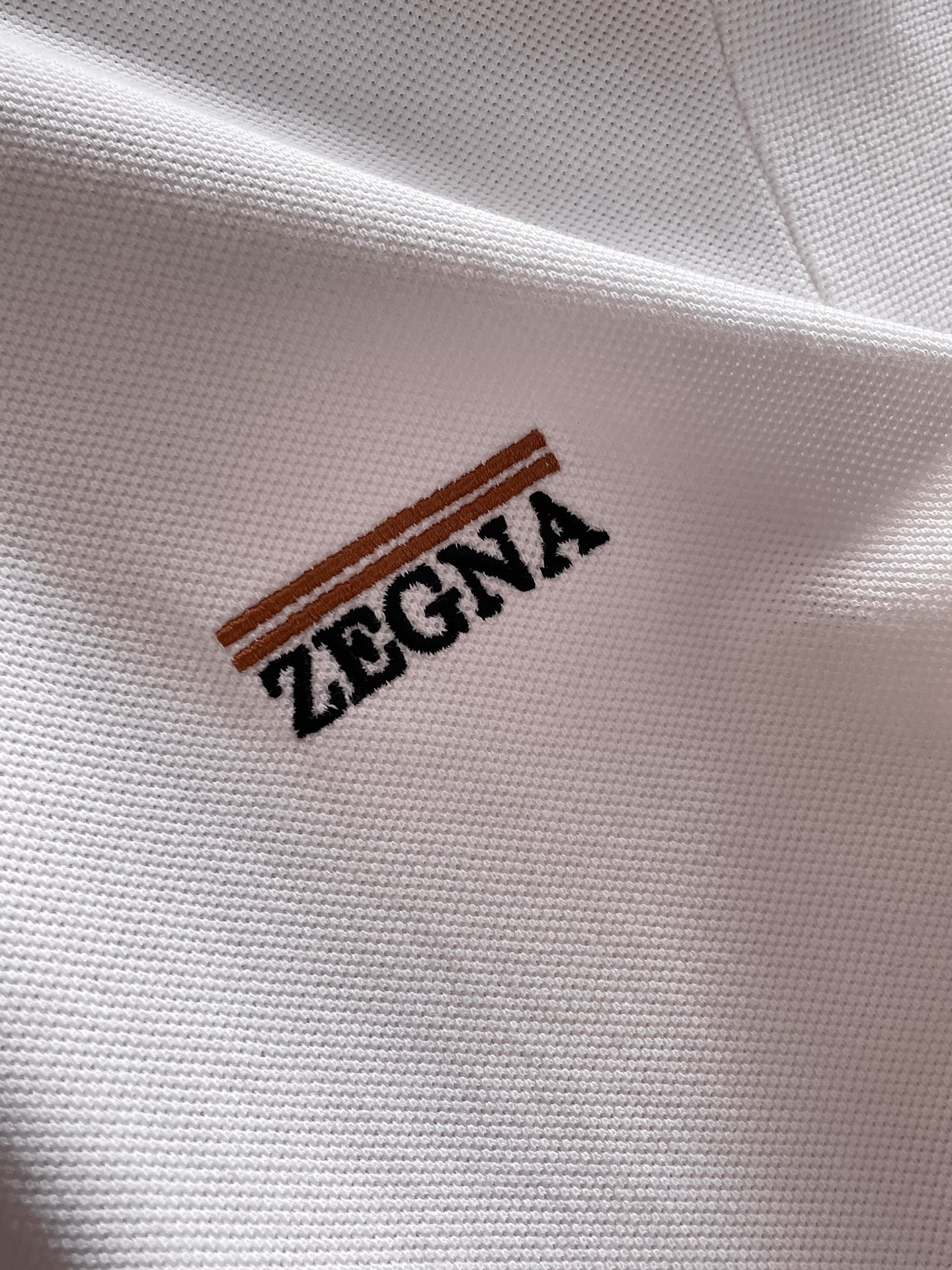 杰尼亚新款网眼珠地棉布翻领短Tee，男士经典标识刺绣商务休闲短袖Polo衫，客供面料进口100%密织珠地