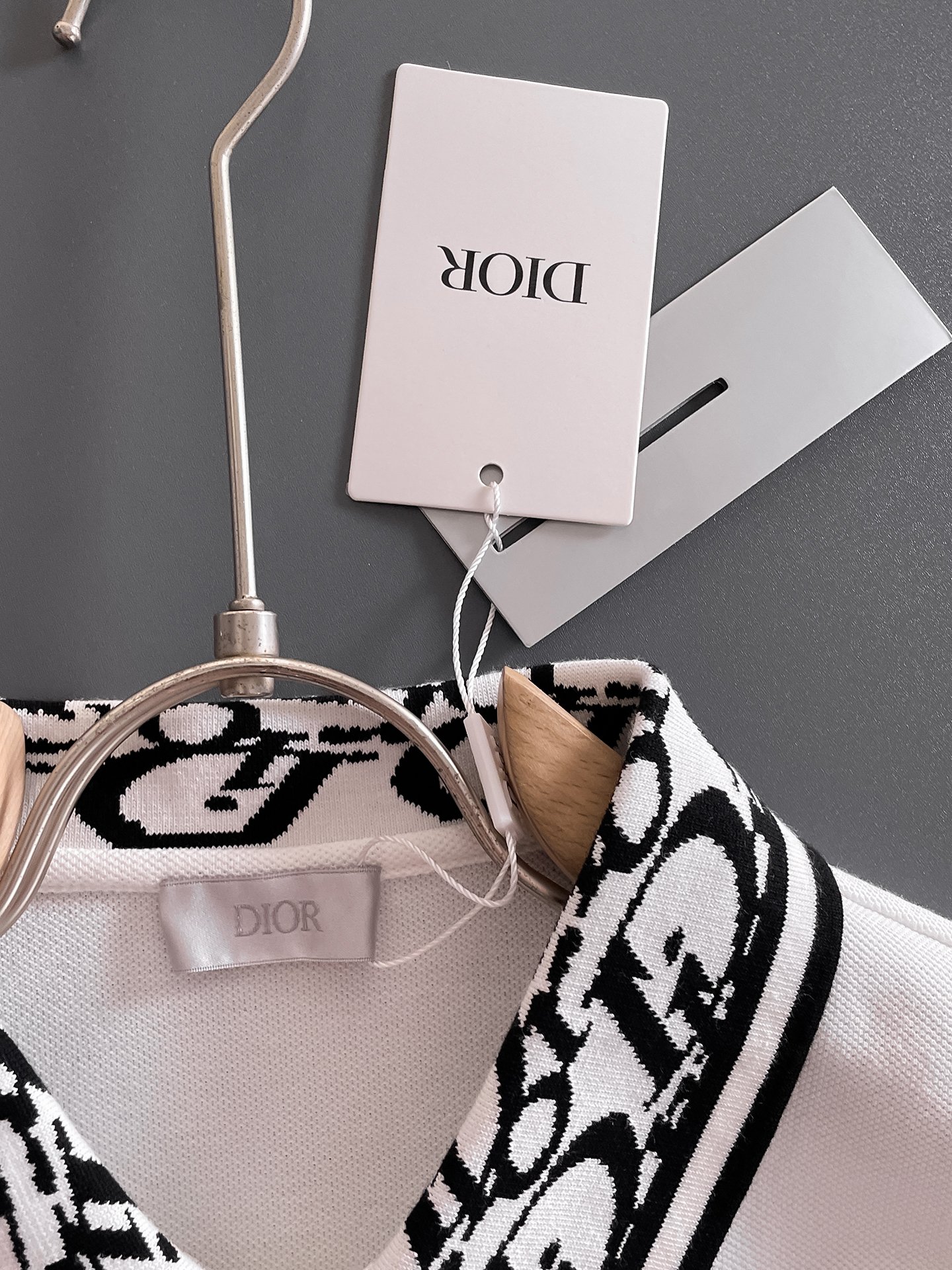 迪奥新款网眼珠地棉布翻领短Tee，男士经典标识刺绣商务休闲短袖Polo衫，客供面料进口100%密织珠地棉