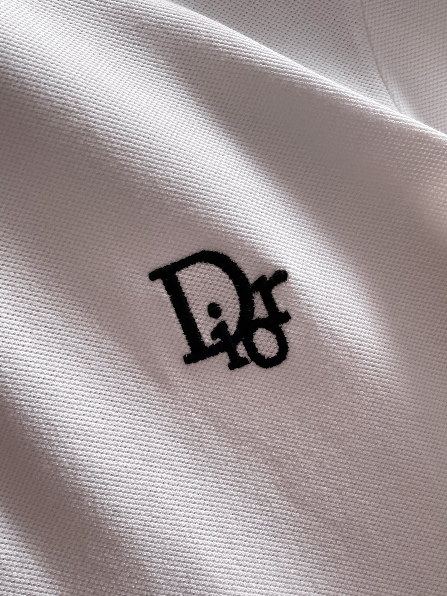 迪奥新款网眼珠地棉布翻领短Tee，男士经典标识刺绣商务休闲短袖Polo衫，客供面料进口100%密织珠地棉