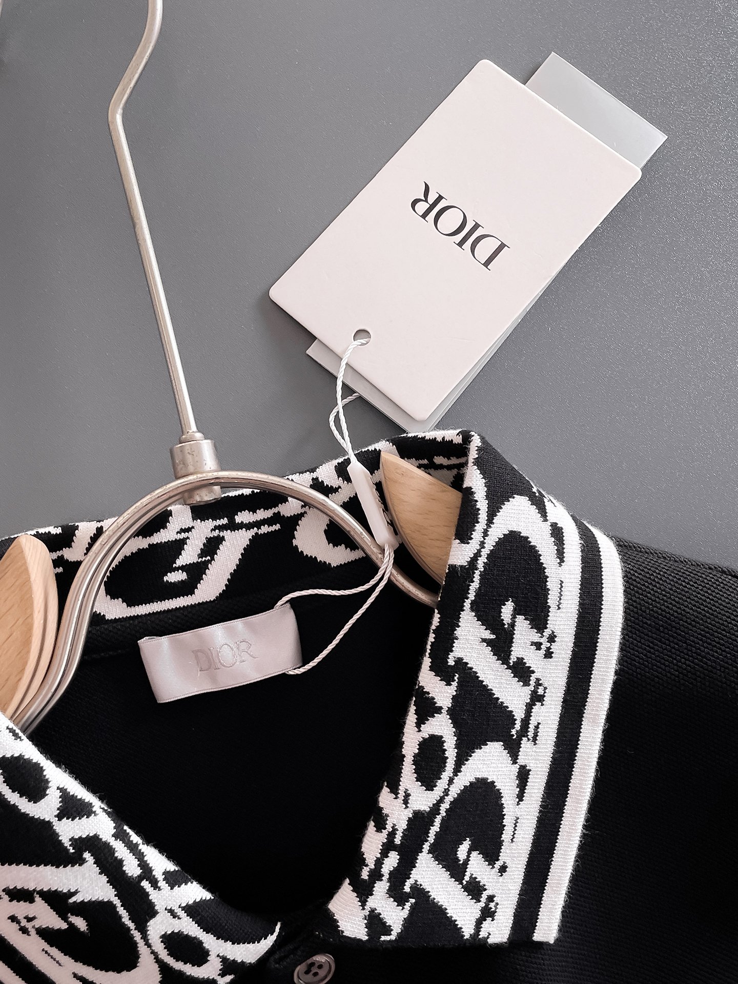 迪奥新款网眼珠地棉布翻领短Tee，男士经典标识刺绣商务休闲短袖Polo衫，客供面料进口100%密织珠地棉