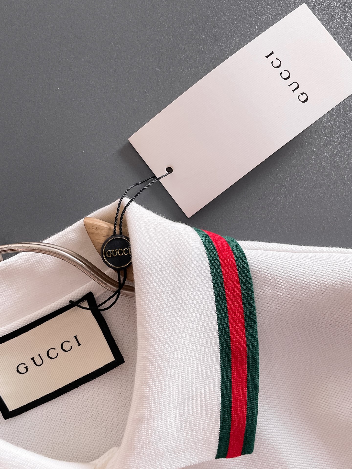 古驰新款网眼珠地棉布翻领短Tee，男士经典标识刺绣商务休闲短袖Polo衫，客供面料进口100%密织珠地棉