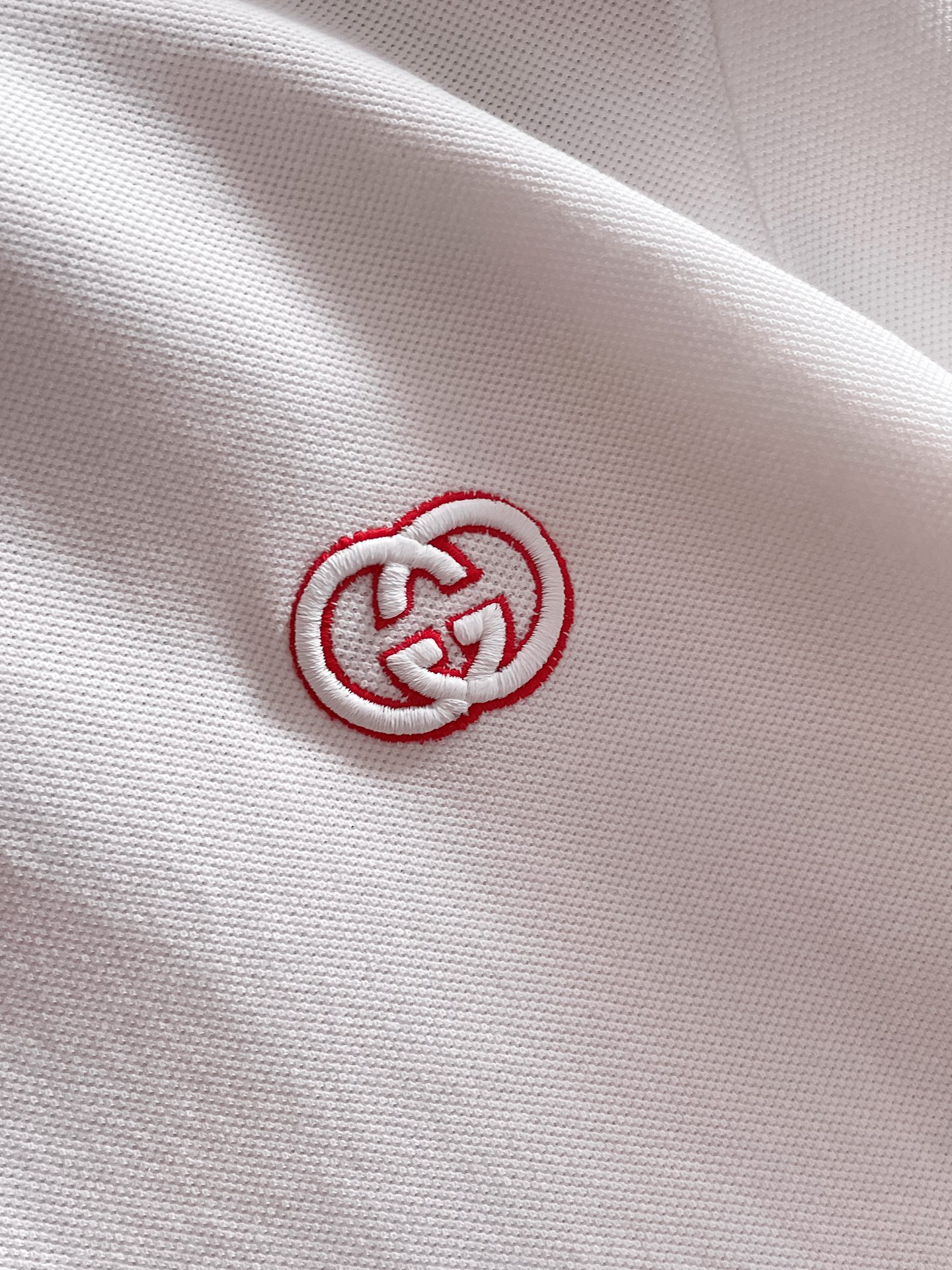 古驰新款网眼珠地棉布翻领短Tee，男士经典标识刺绣商务休闲短袖Polo衫，客供面料进口100%密织珠地棉