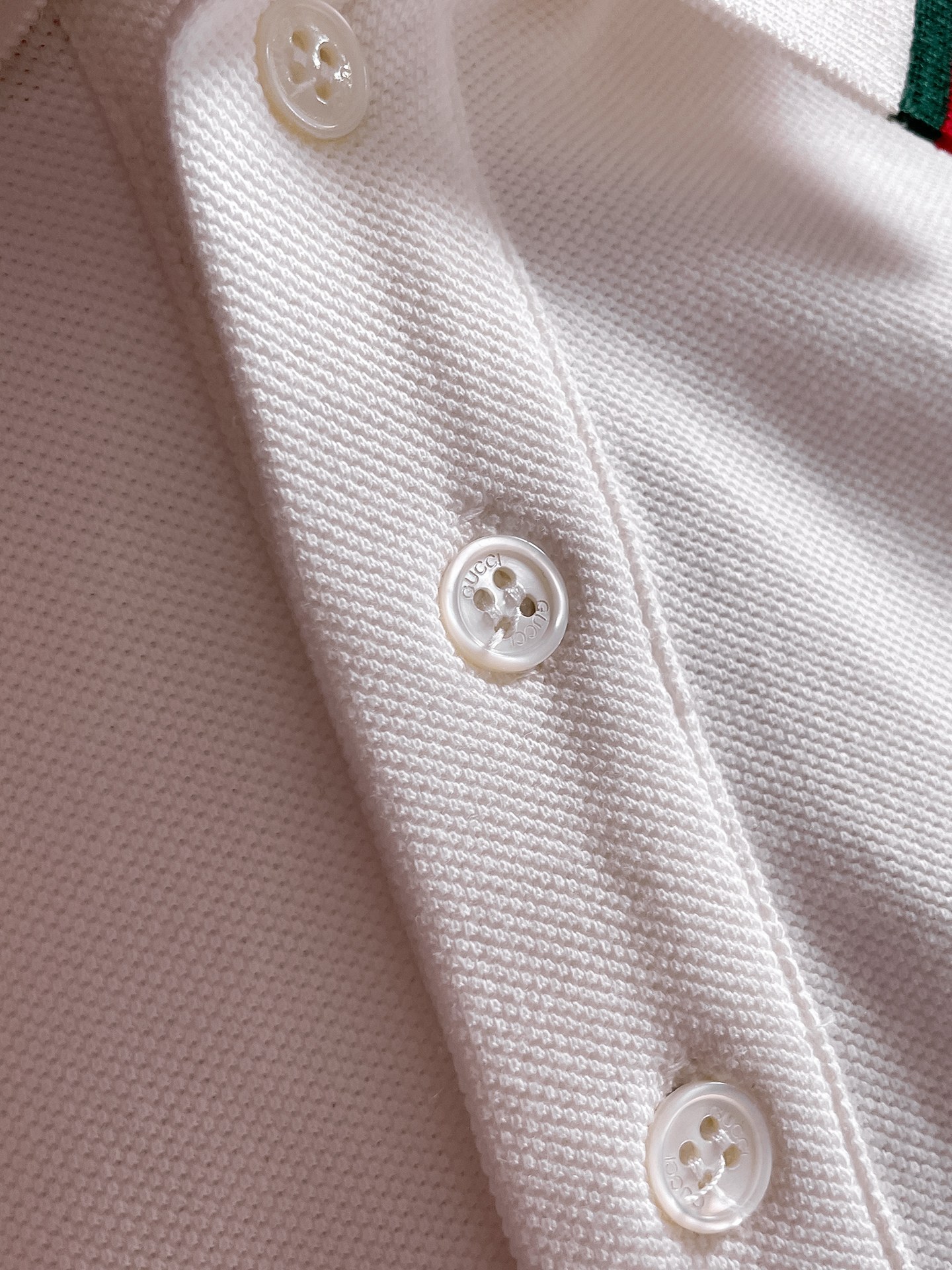 古驰新款网眼珠地棉布翻领短Tee，男士经典标识刺绣商务休闲短袖Polo衫，客供面料进口100%密织珠地棉