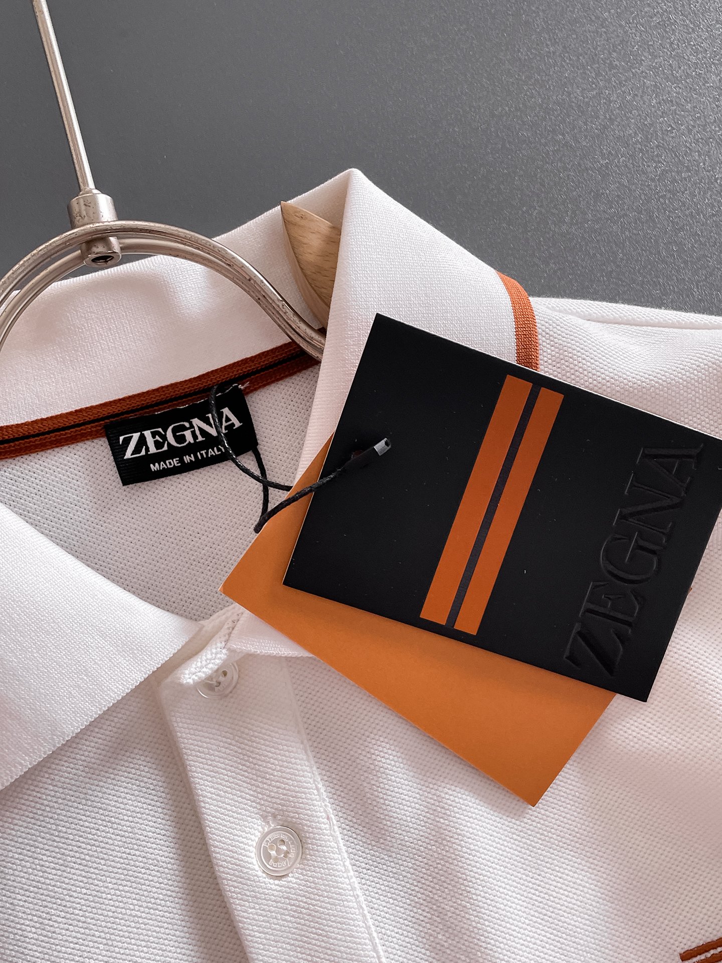 杰尼亚新款网眼珠地棉布翻领短Tee，男士经典标识刺绣商务休闲短袖Polo衫，客供面料进口100%密织珠地