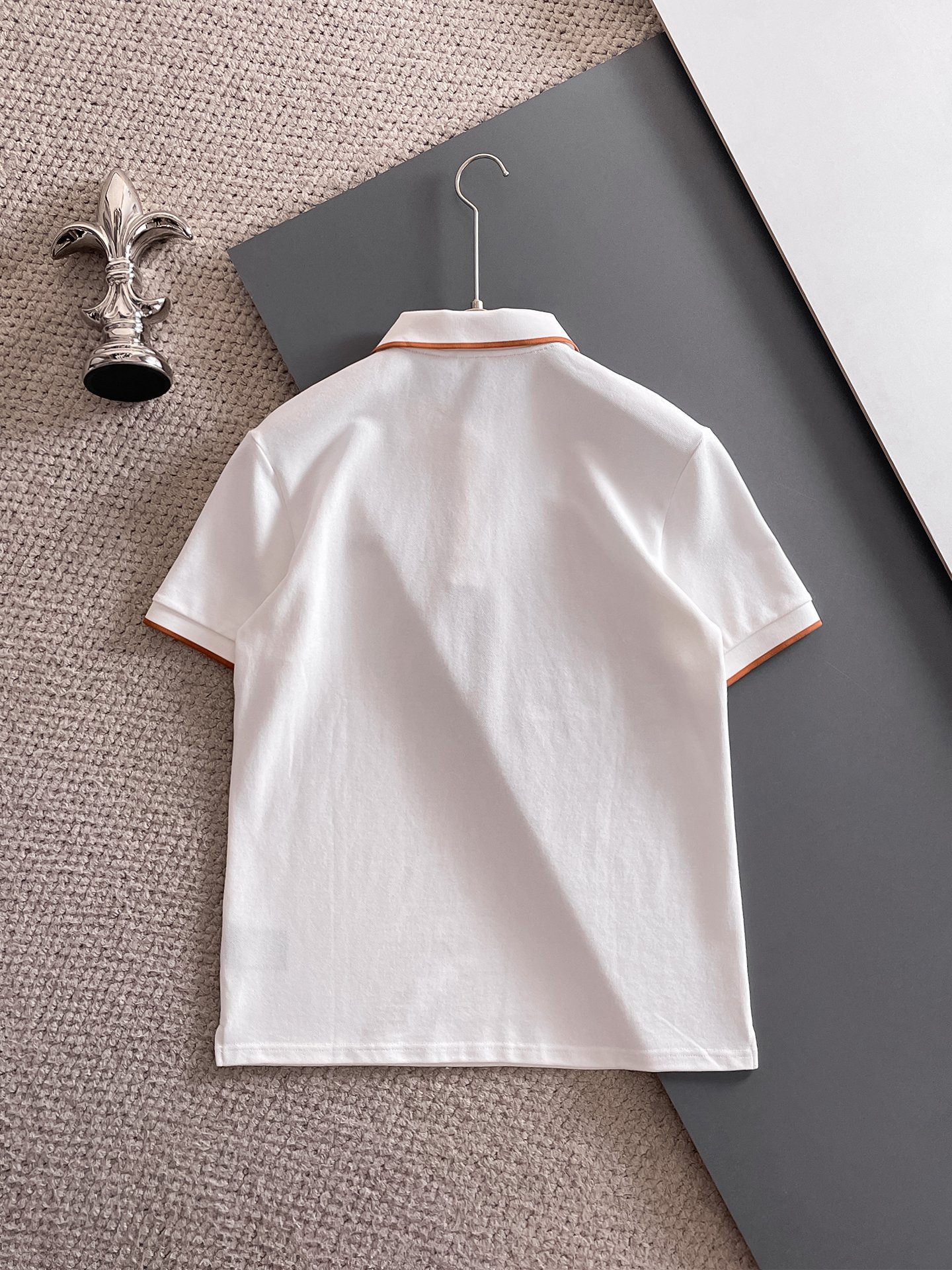 杰尼亚新款网眼珠地棉布翻领短Tee，男士经典标识刺绣商务休闲短袖Polo衫，客供面料进口100%密织珠地