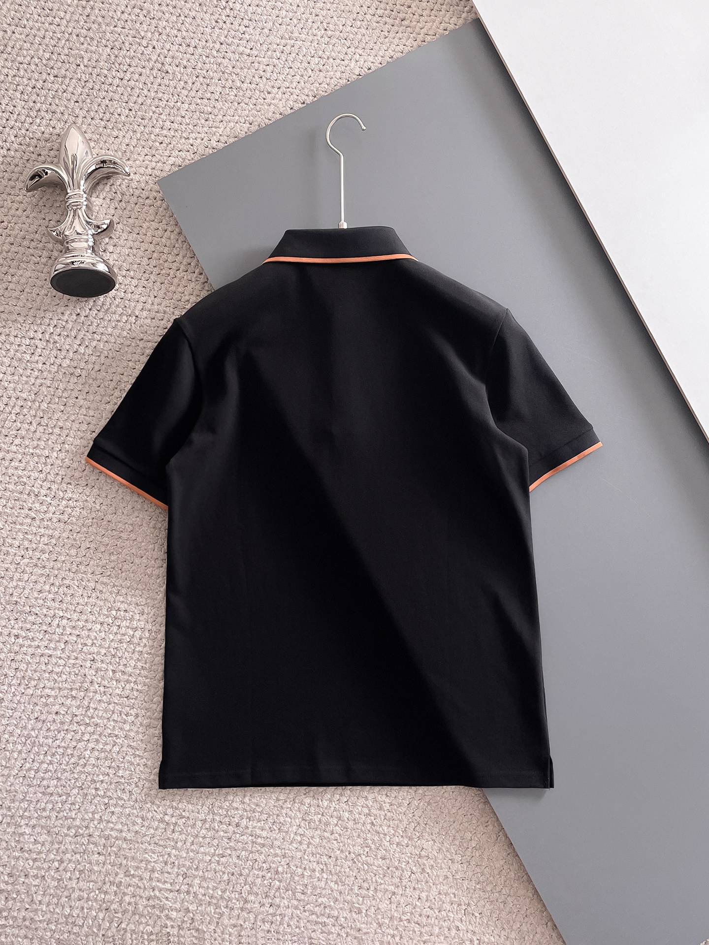 杰尼亚新款网眼珠地棉布翻领短Tee，男士经典标识刺绣商务休闲短袖Polo衫，客供面料进口100%密织珠地