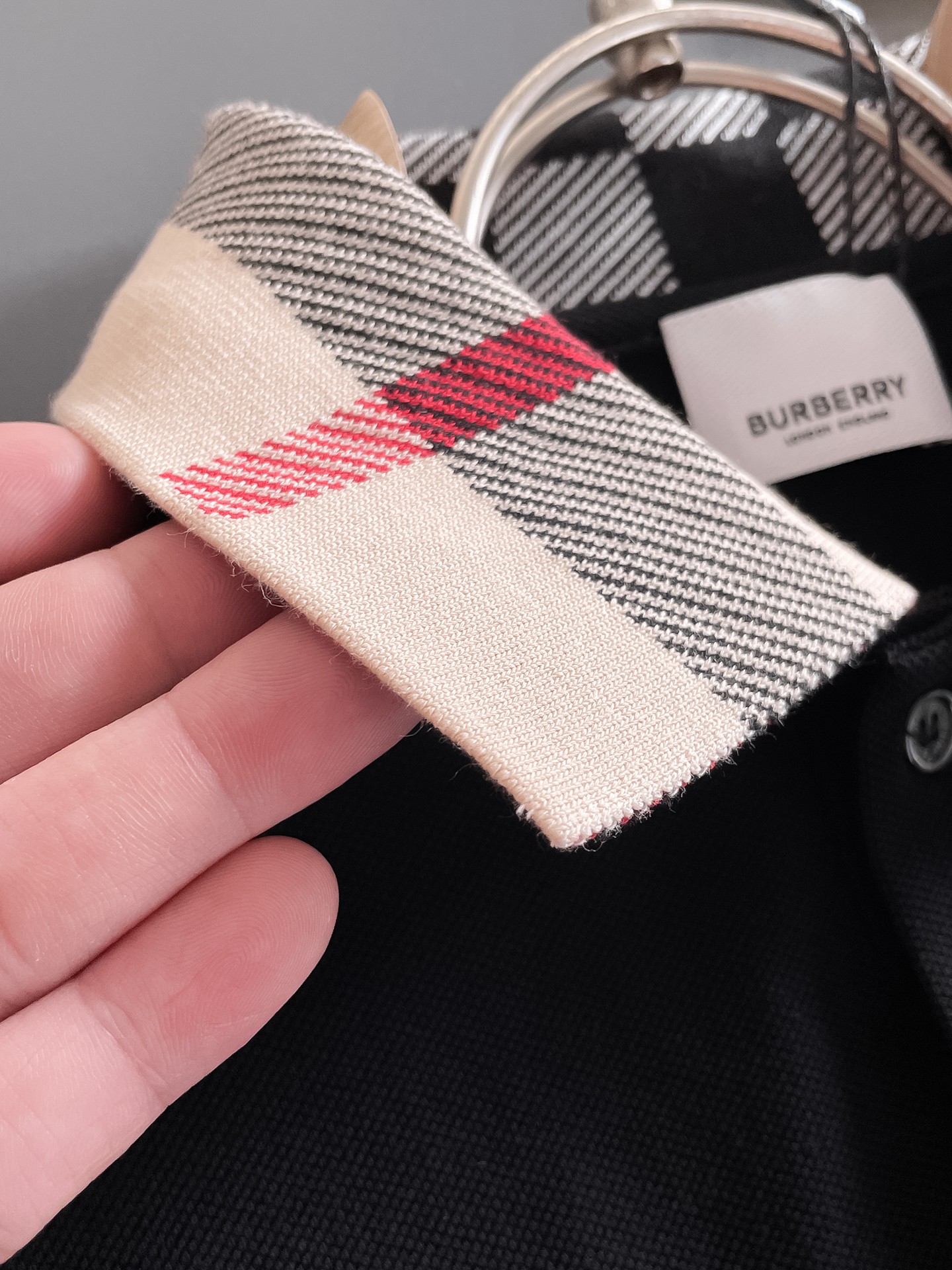 巴宝莉新款网眼珠地棉布翻领短Tee，男士经典标识刺绣商务休闲短袖Polo衫，客供面料进口100%密织珠地