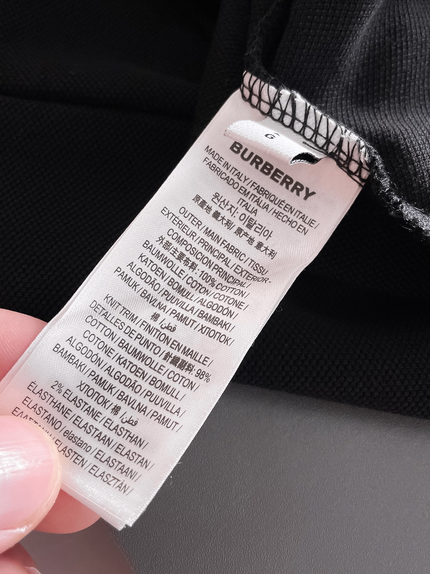 巴宝莉新款网眼珠地棉布翻领短Tee，男士经典标识刺绣商务休闲短袖Polo衫，客供面料进口100%密织珠地