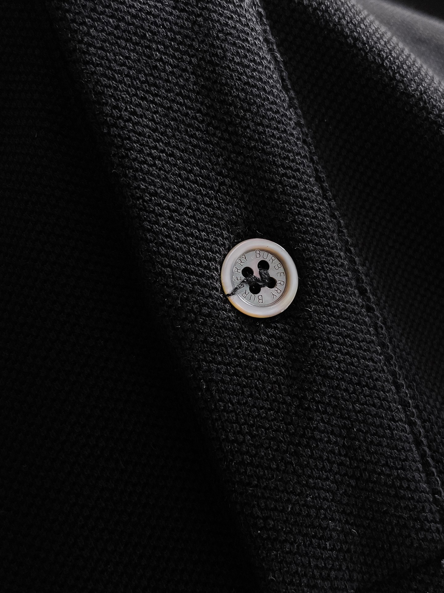 巴宝莉新款网眼珠地棉布翻领短Tee，男士经典标识刺绣商务休闲短袖Polo衫，客供面料进口100%密织珠地