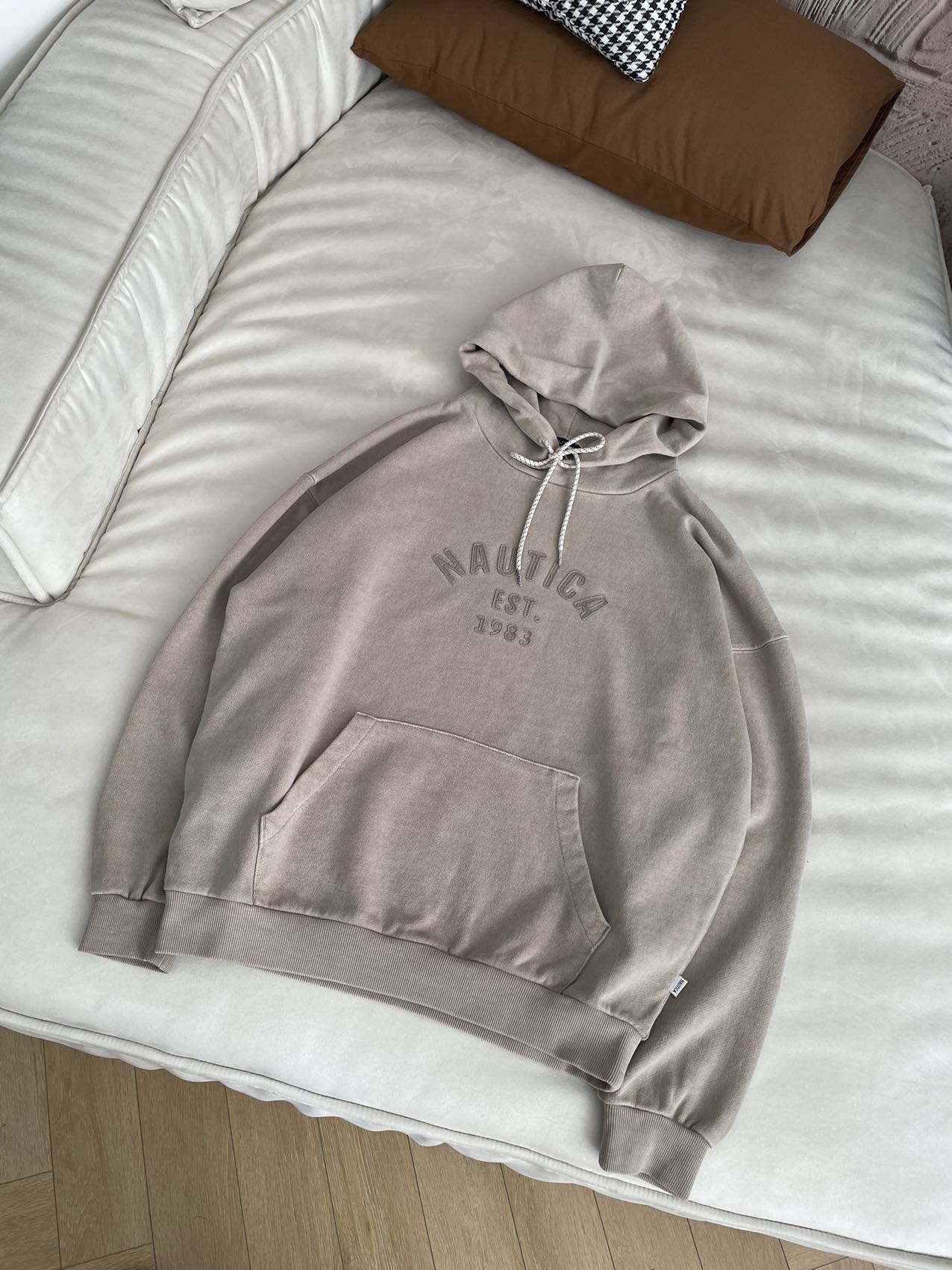 Nautica 1983 Series Washed Applique Embroidered Hoodie Sweatshirt, Cityboy Style 8 i1730174033 4865 3