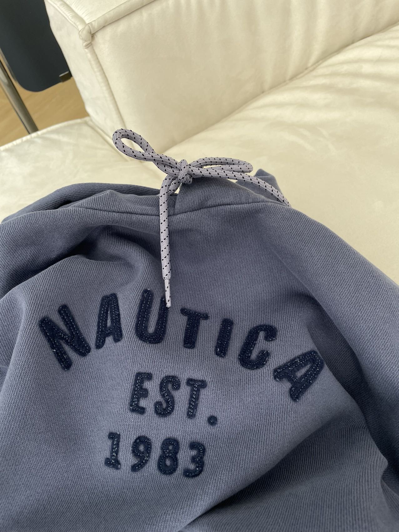 Nautica 1983 Series Washed Applique Embroidered Hoodie - Cityboy Style 8 i1730174154 6449 4