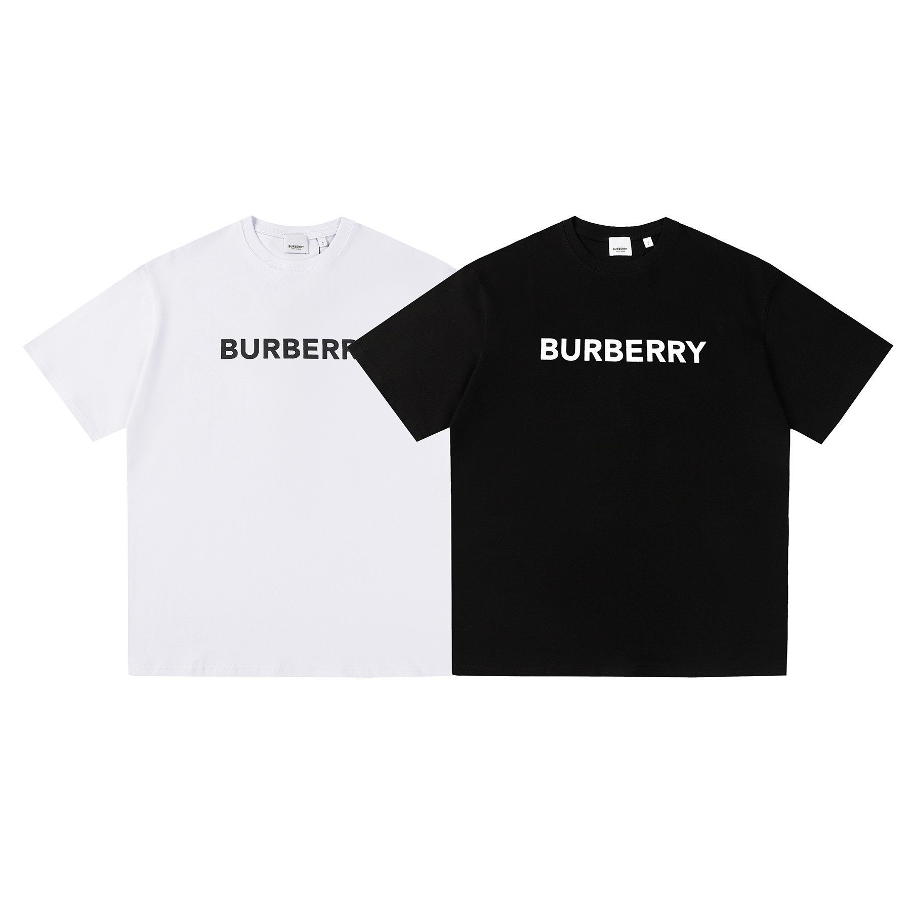 Camiseta de manga corta unisex Burberry edición limitada de Londres con letras en una sola fila. Estilo simple, diseño …