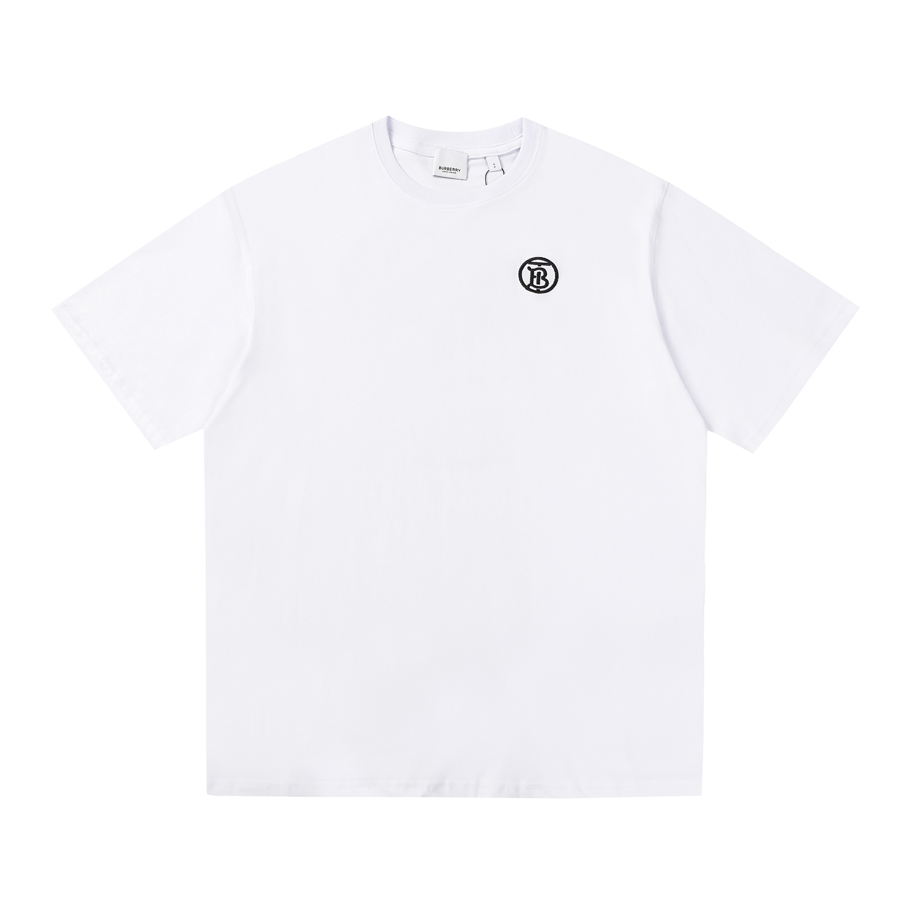 Camiseta de manga corta Burberry con bordado del logo TB pequeño. Camiseta clásica de algodón con el logo exclusivo de …