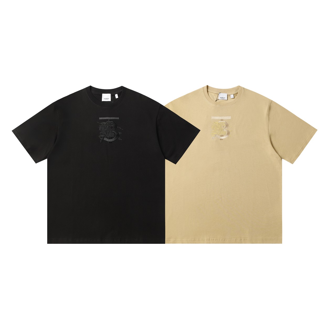 Camiseta de manga corta BURBERRY 24SS nueva con bordado de la letra B y caballo alemán de alta artesanía en el pecho. U…