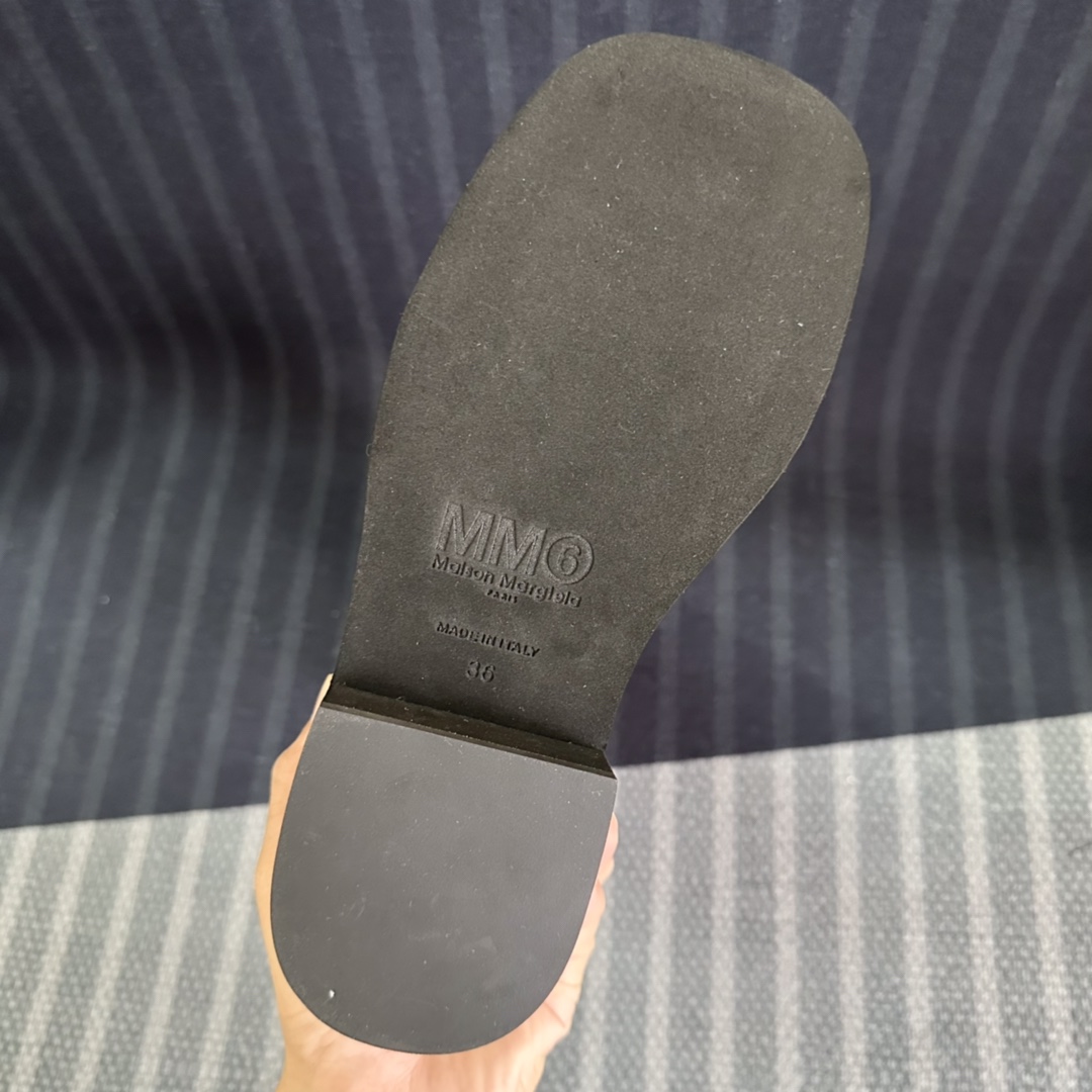 MM6 23/Autumn Winter Boots: Hidden, Wrinkled, Oxy-Skin, Comfortable, Black, Customized Calf Skin - 图片 7