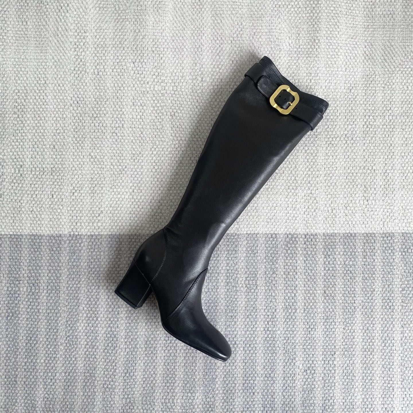 高版本出厂 MiuMiu*缪缪/F026 2025ss秋冬走秀新款高跟过膝长靴弹力靴走秀款出现在各大时装