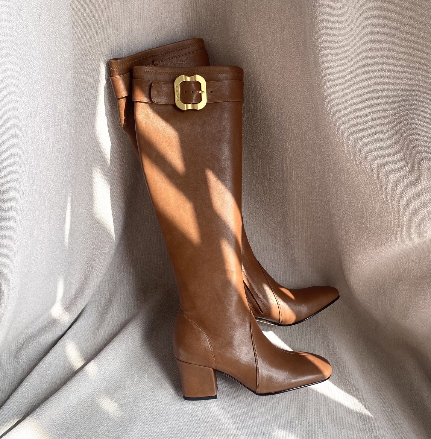 Brown Buckle Tall Boots
