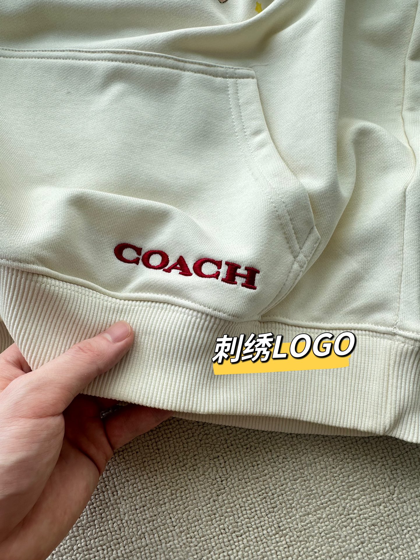 COACH蔻驰24ss龙年限定闪粉龙情侣连帽卫衣