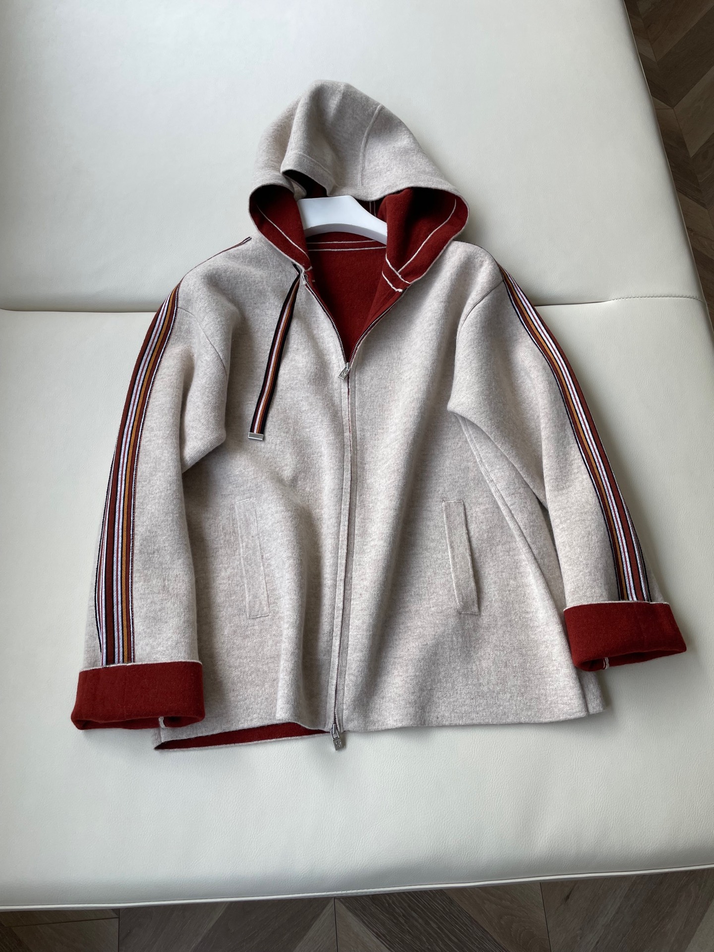 Double-Sided Cashmere Sweater with Lycra, German Stoll Machine Knit 2 i1736871140502 2051 0 0