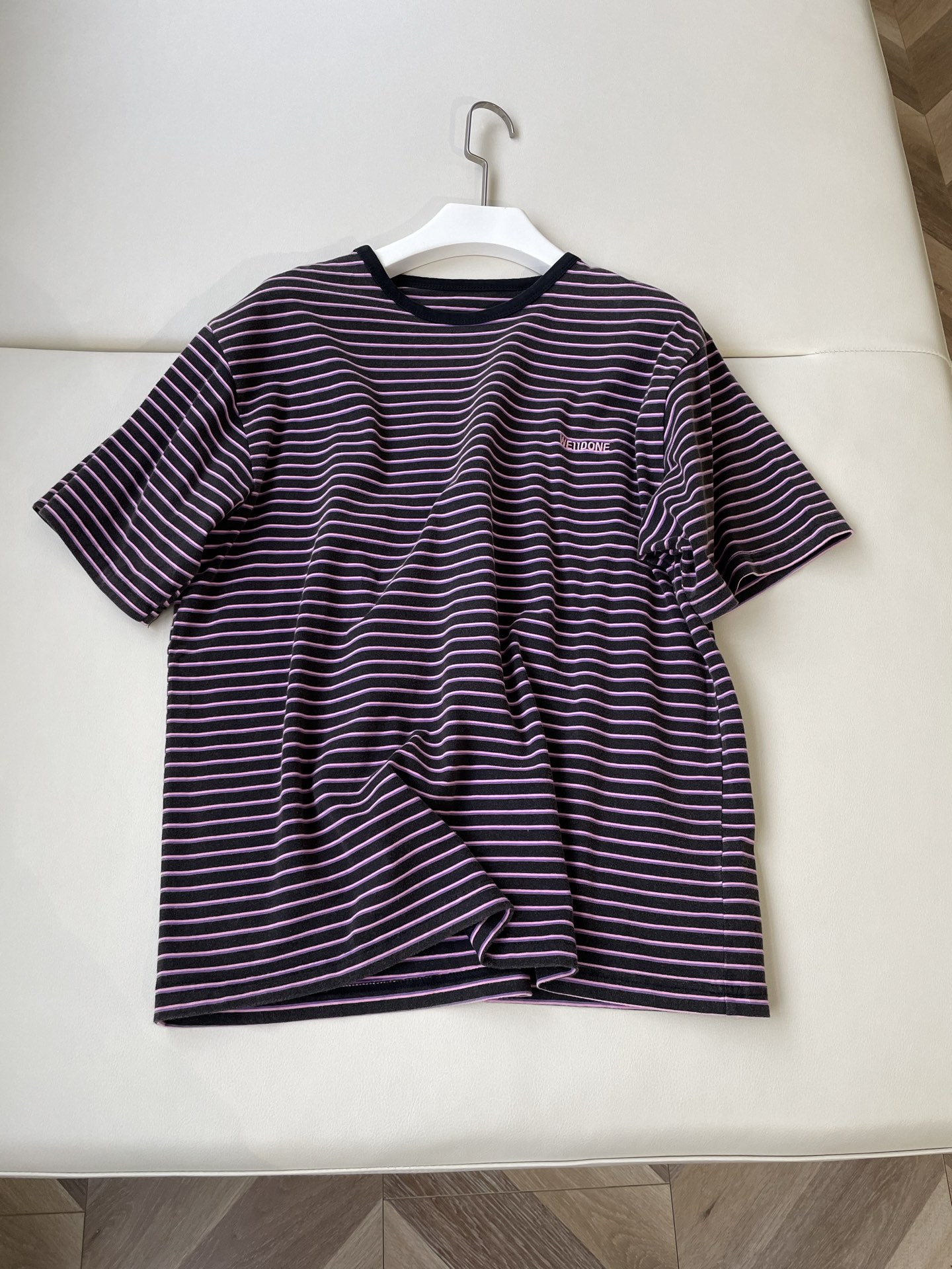 WE11DONE’s New Stripe Tee Elevates Original Female Suit with Colorful Fun