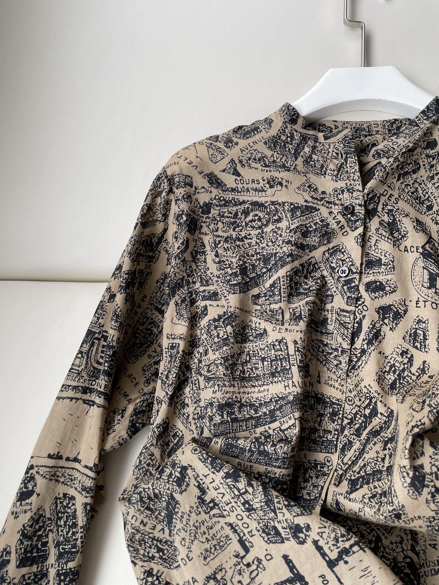 “Paris Map Print Shirt: Creative Design Inspired by Romance and History” - 图片 3